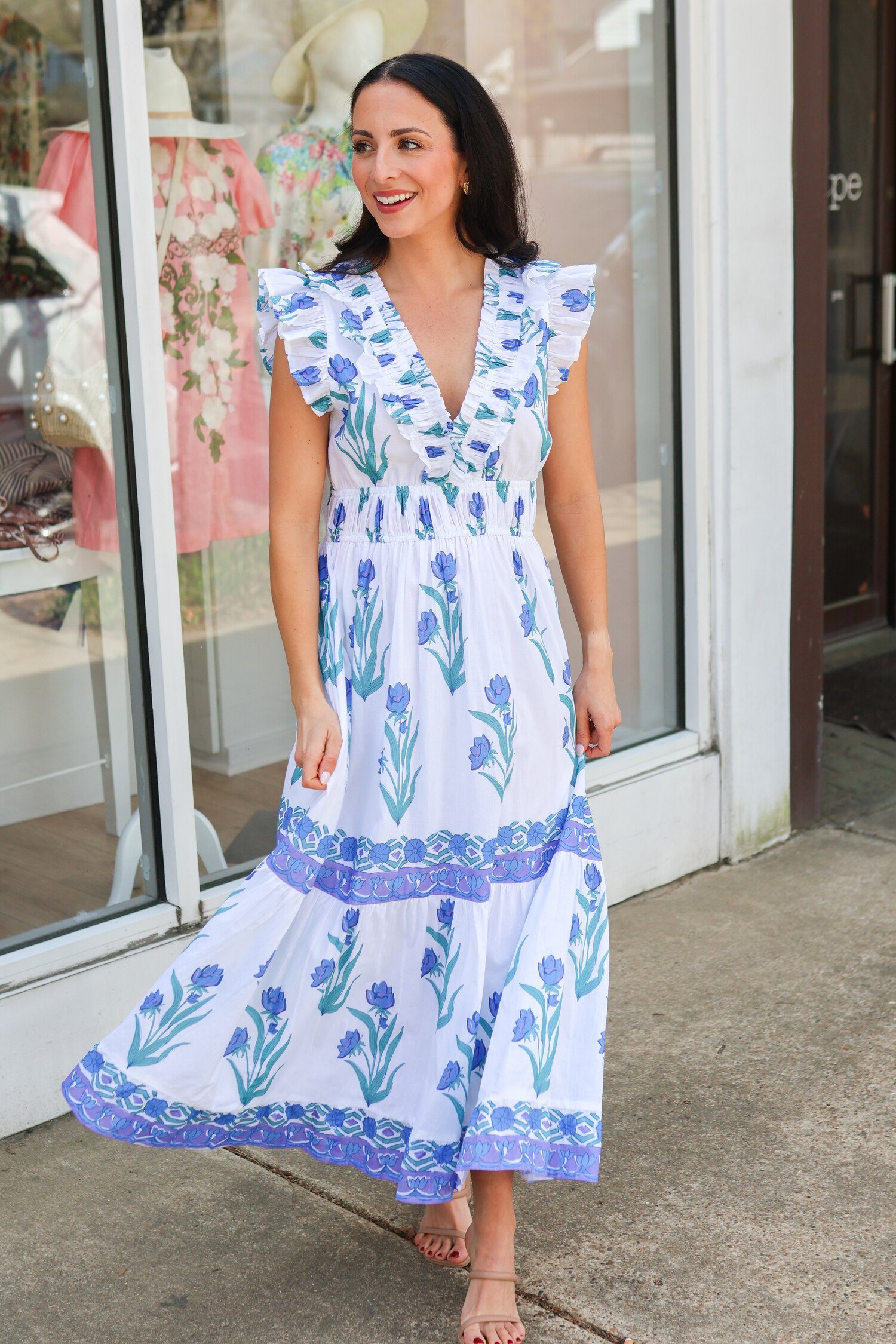 スカート andmary Navi ribbon long dress ANDMARY】Navi ribbon long dress
