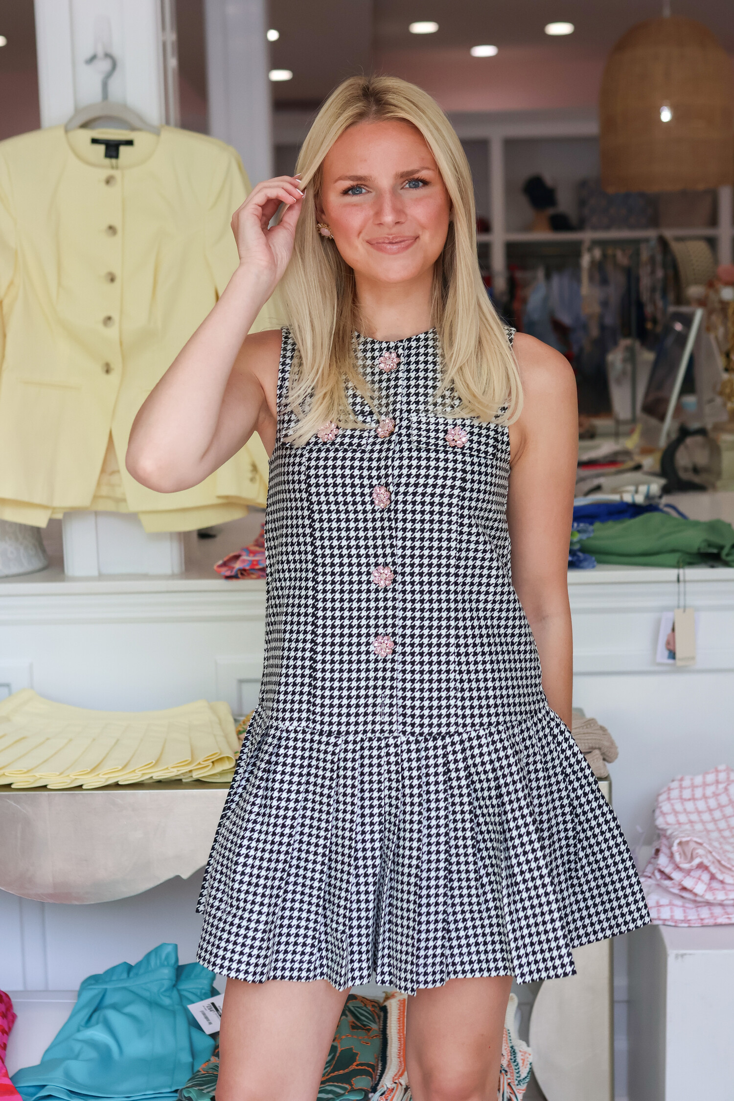ワンピース Houndstooth Geometric Plaid Dress 71oZXSsEU6L._AC_UY1000_.jpg