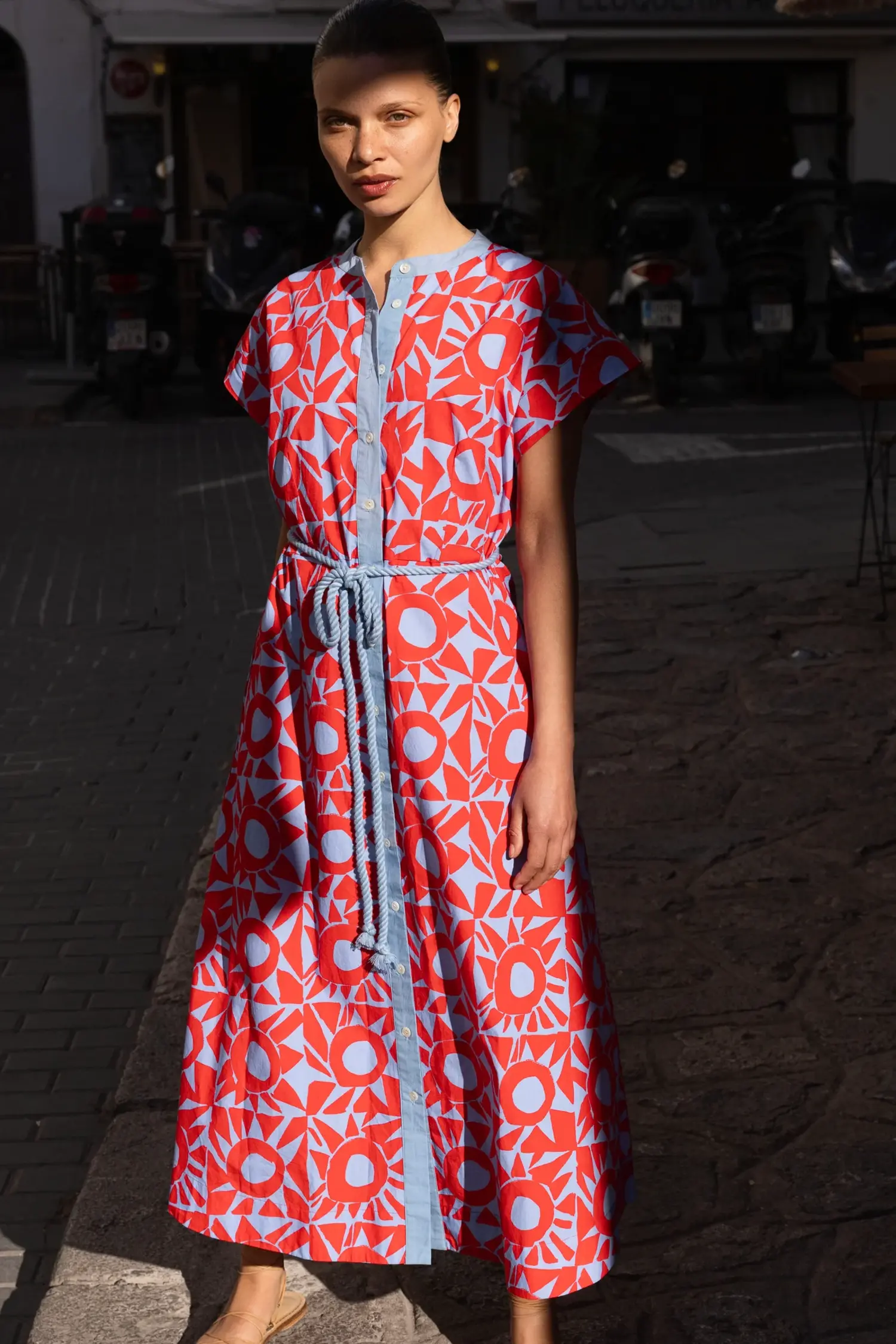 Eclipse Shirt Dress - Tulips in Little Rock