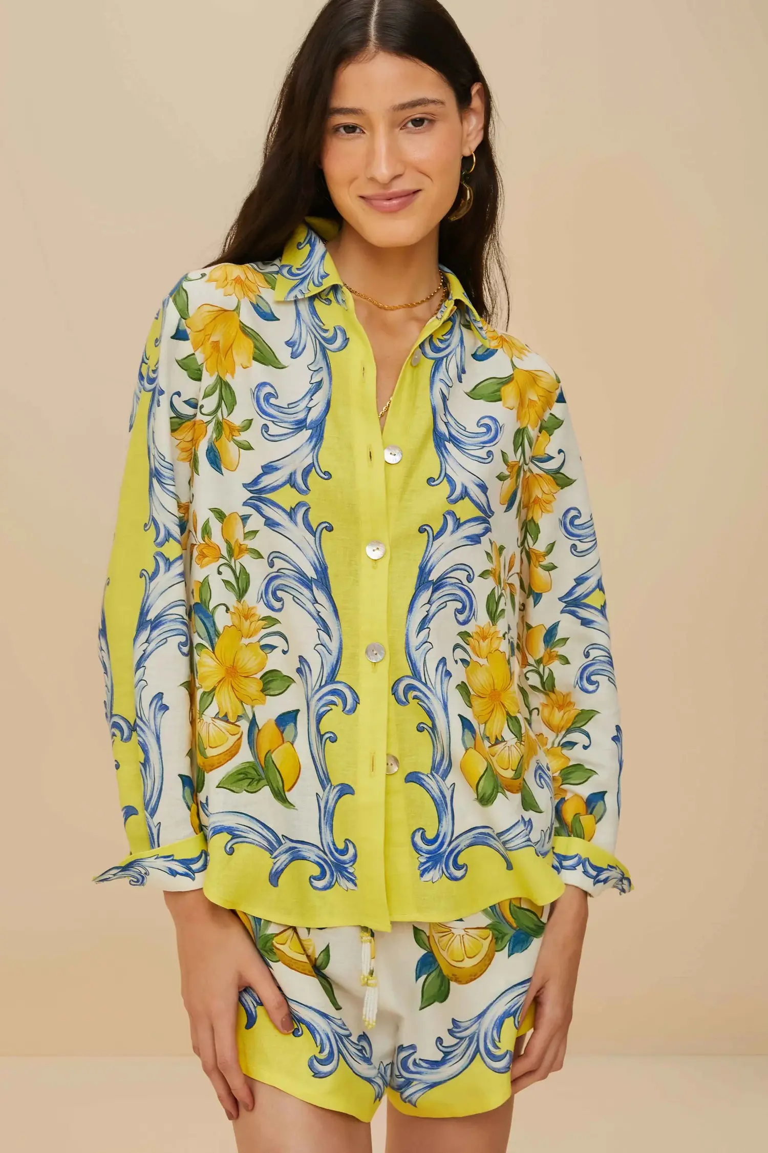 Sicily Scarf Blouse - Tulips in Little Rock