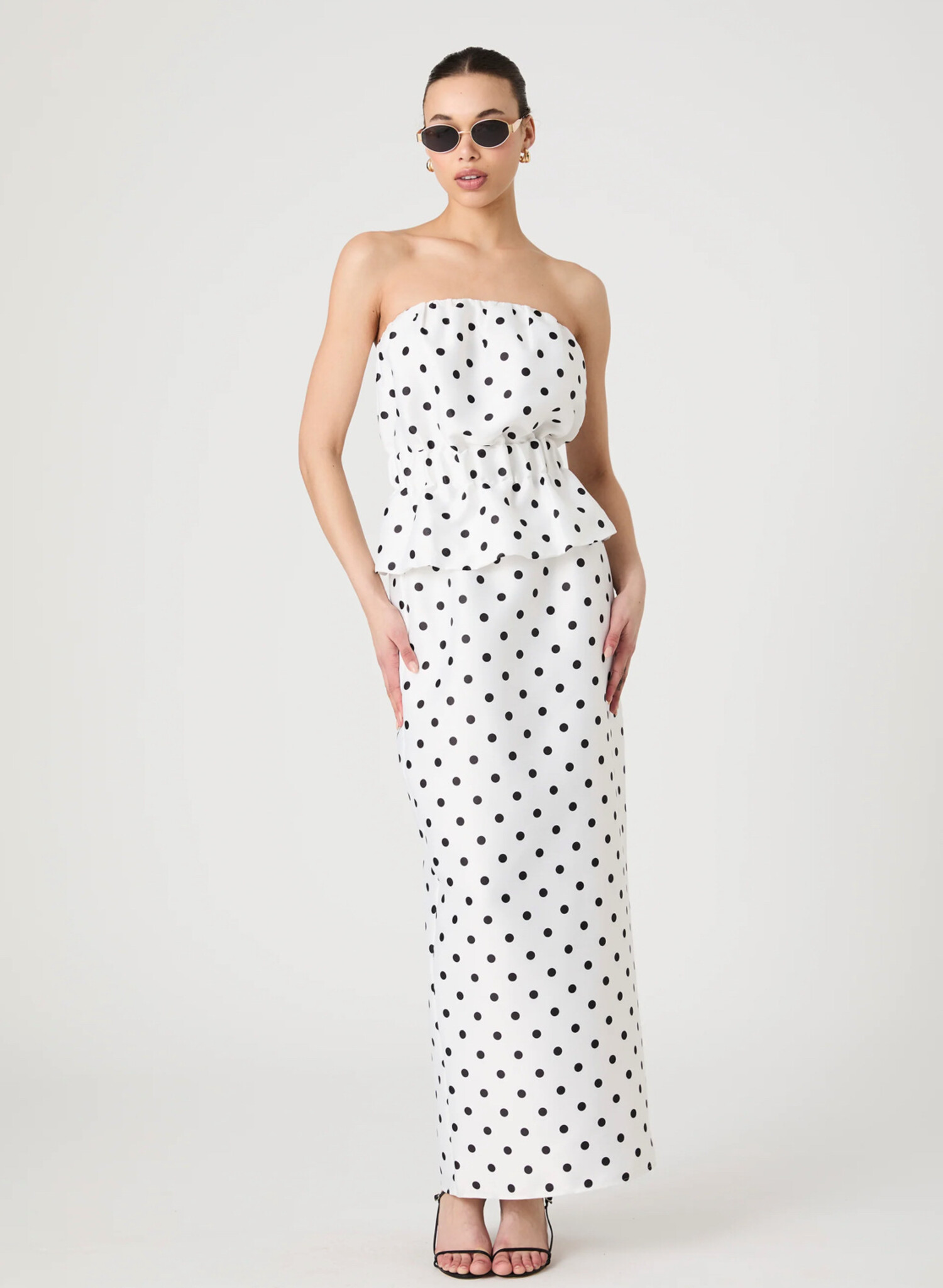 Polka Dot Peplum Top - Tulips in Little Rock