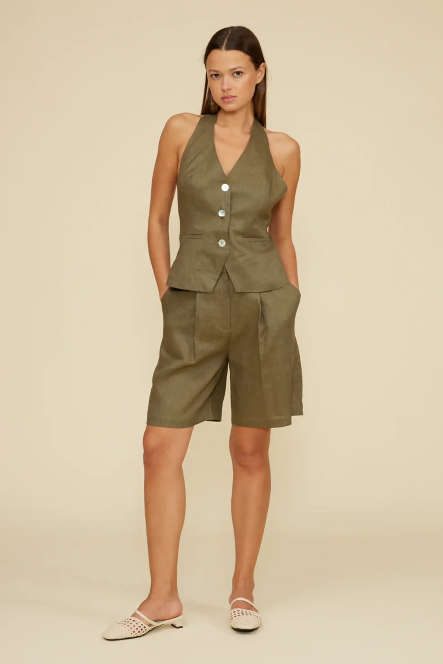 Inaya Halter Vest - Tulips in Little Rock