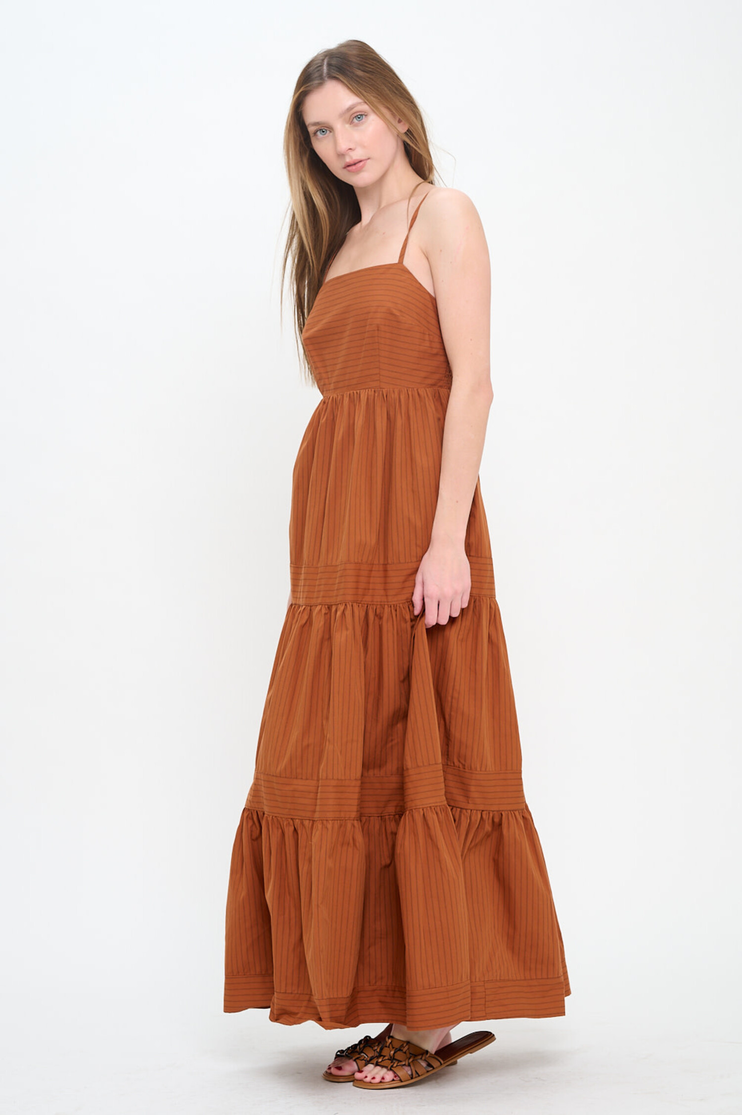 chinese dress ladies Loving Me Sleeveless A-Line Maxi Dress Oat Multi