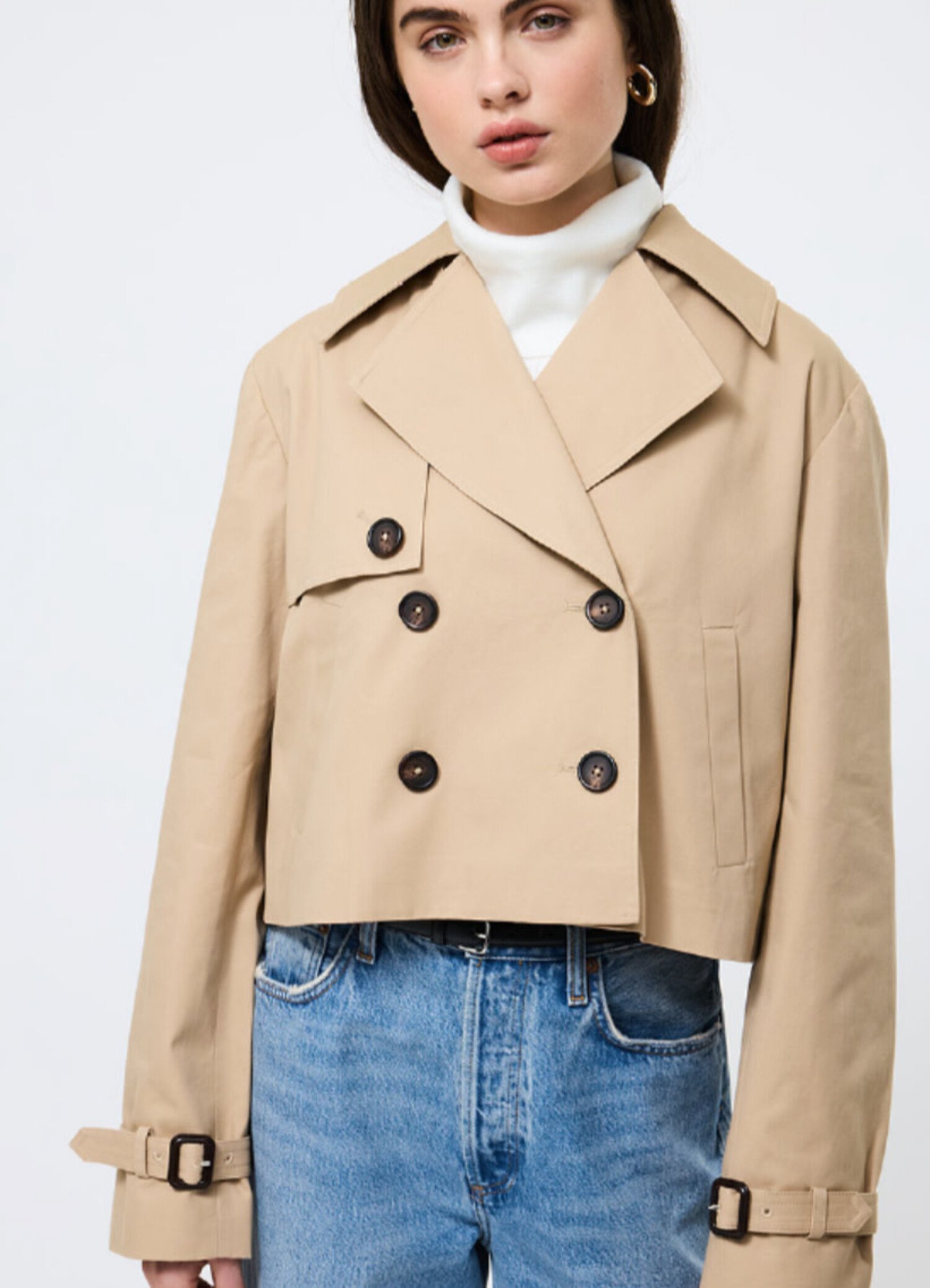 Cropped Trench Jacket ロル ジャケット Cropped Trench Jacket - Tulips in Little Rock