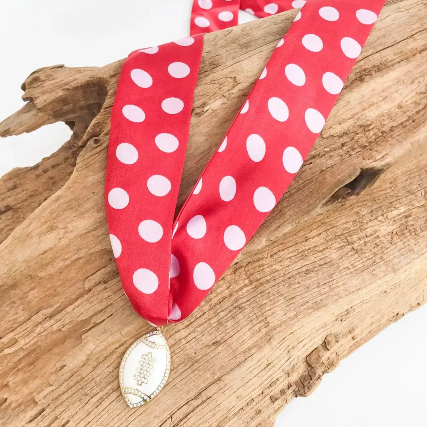 Football Scarf Necklace - Tulips in Little Rock