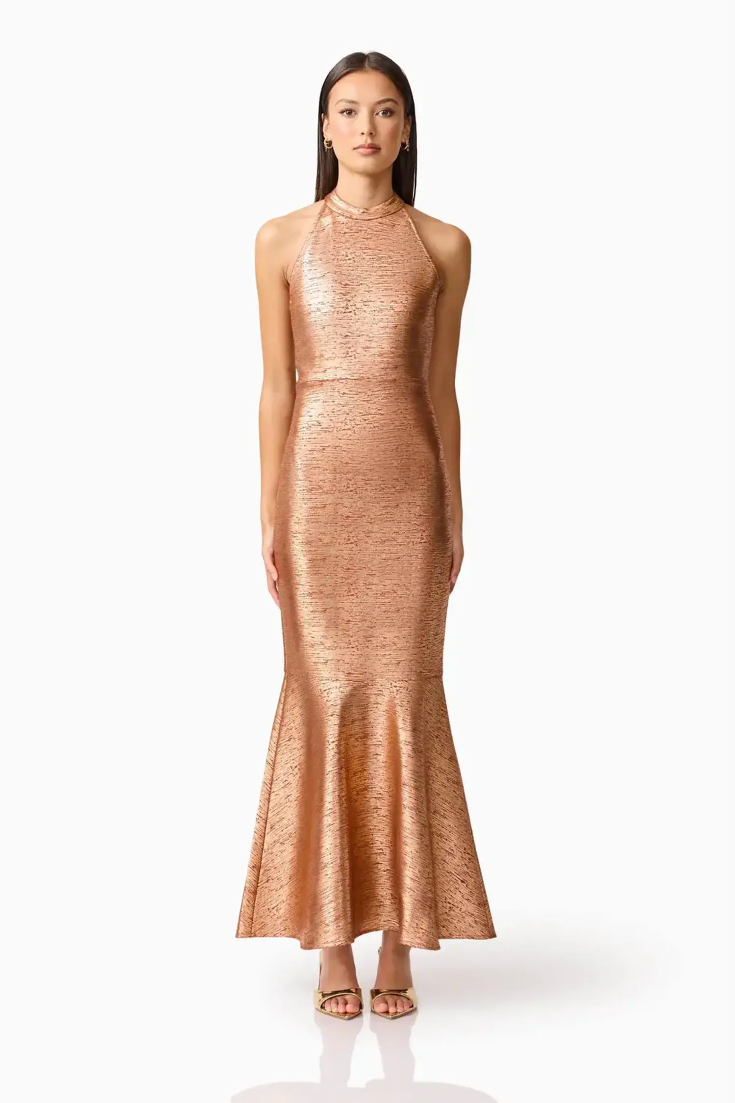 green emerald velvet dress Elliatt Hope Strapless Midi Dress in Yellow – TrenLend main image 0