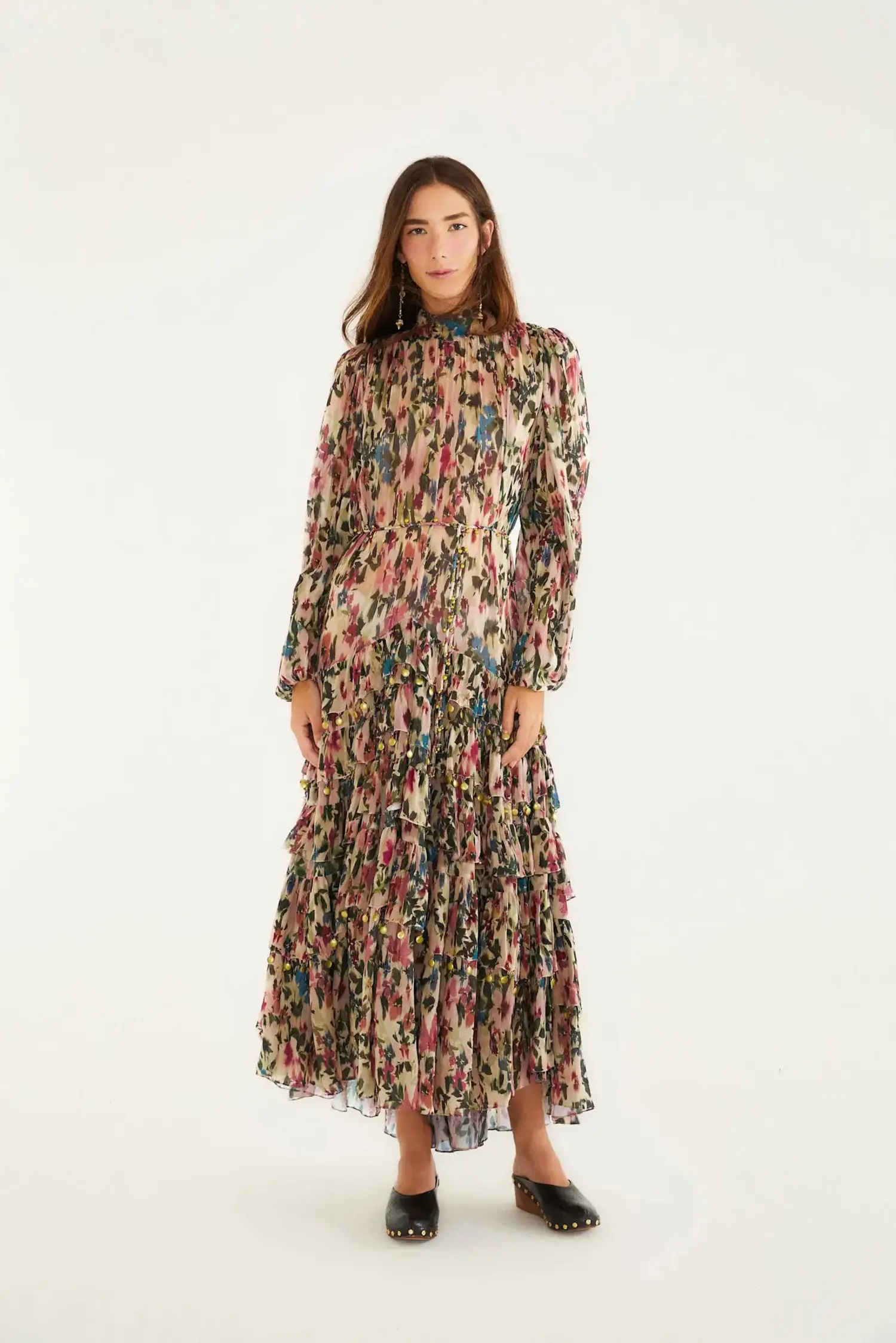 Farm Rio FINAL SALE! Blurred Flowers Maxi Dress