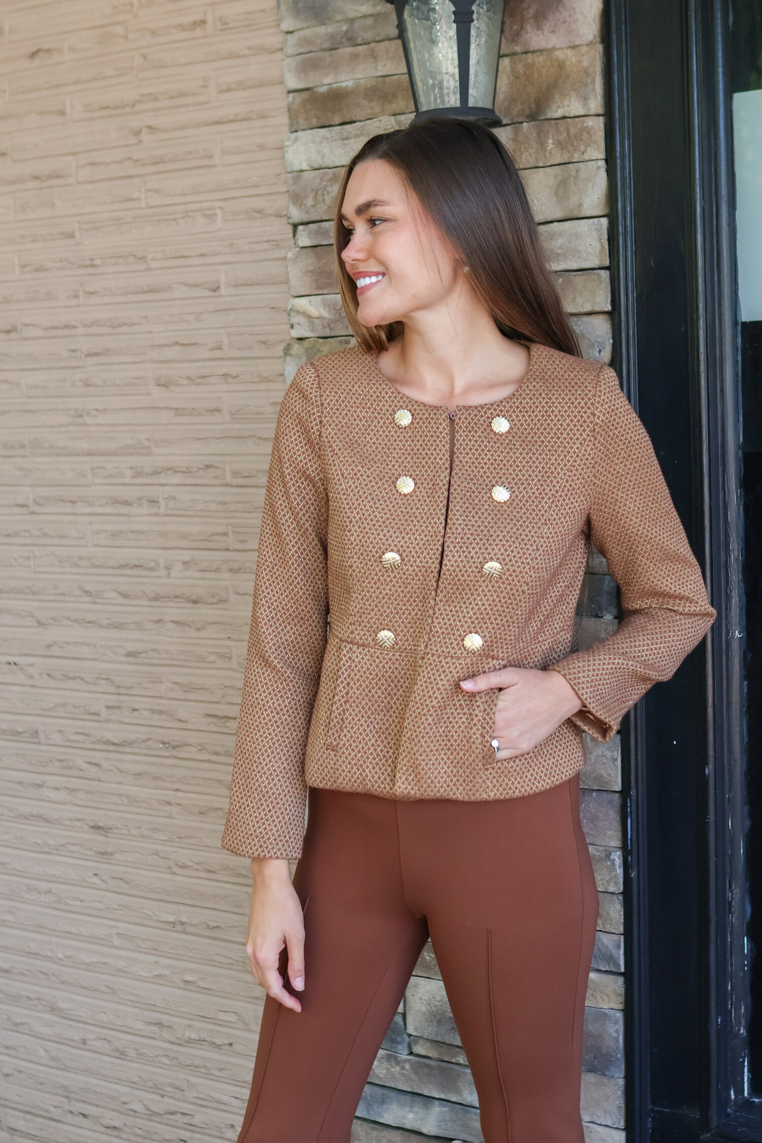 Ken Cinch Waist Jacket - Tulips in Little Rock