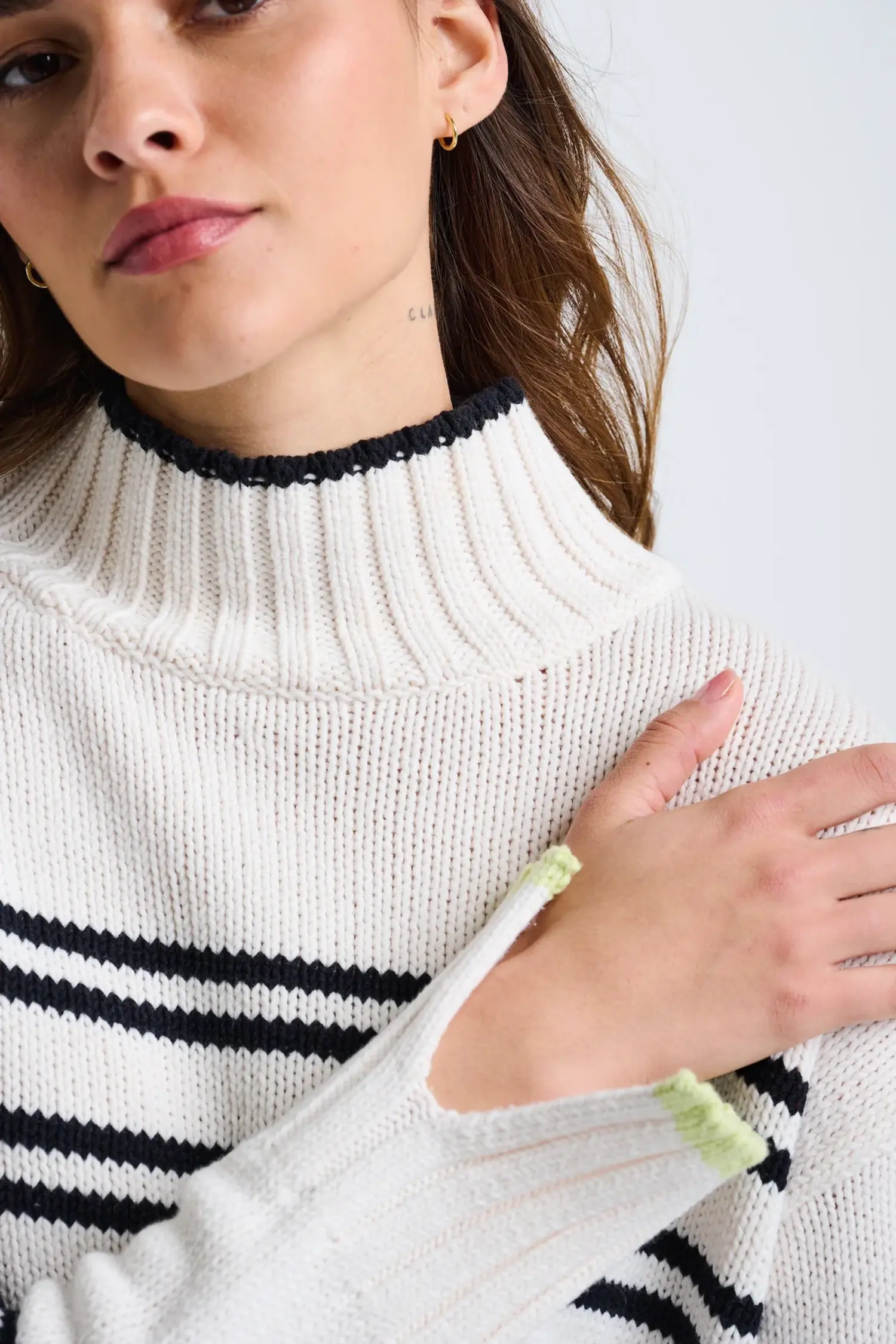 トップス LEONARD silk wool sweater Collared Quarter-Zip Wool Sweater