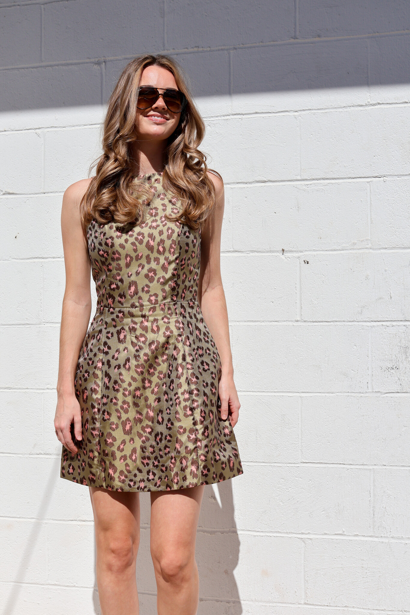 knee length dresses for ladies Charmingly Yours Leopard Mini Dress - Brown and Black