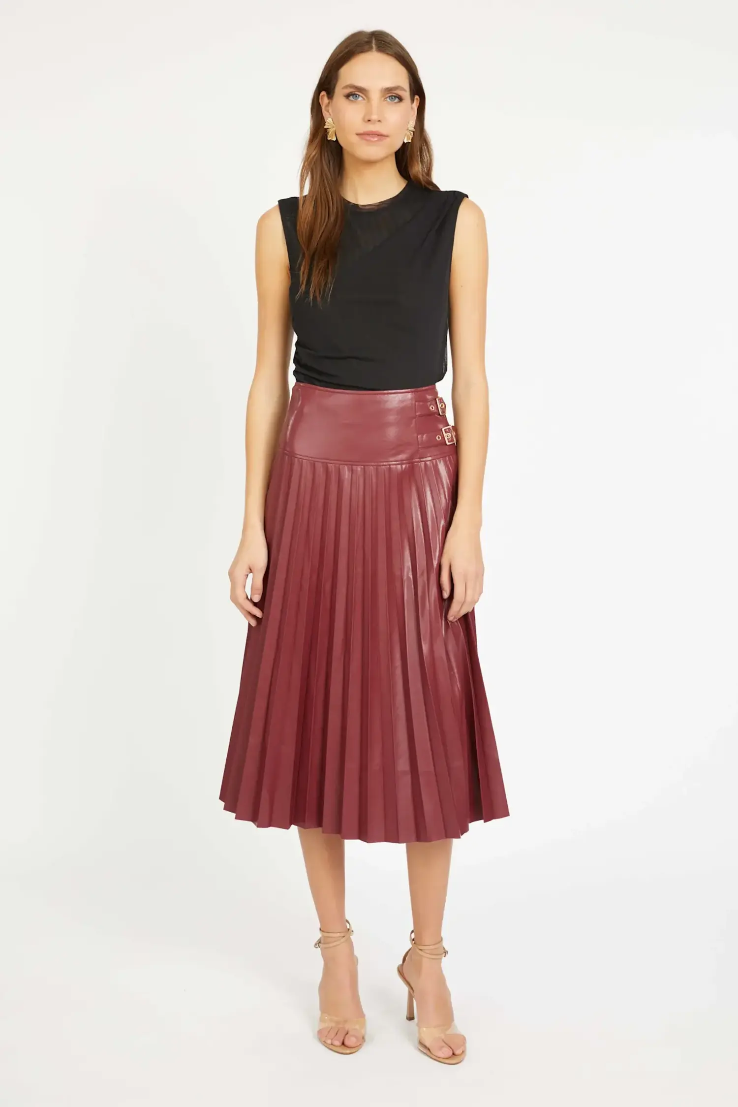 Roen hyde着用 BACK ZIP SKIRT PT スカートパンツ 32 Hendrix Vegan Leather Skirt - Tulips in Little Rock