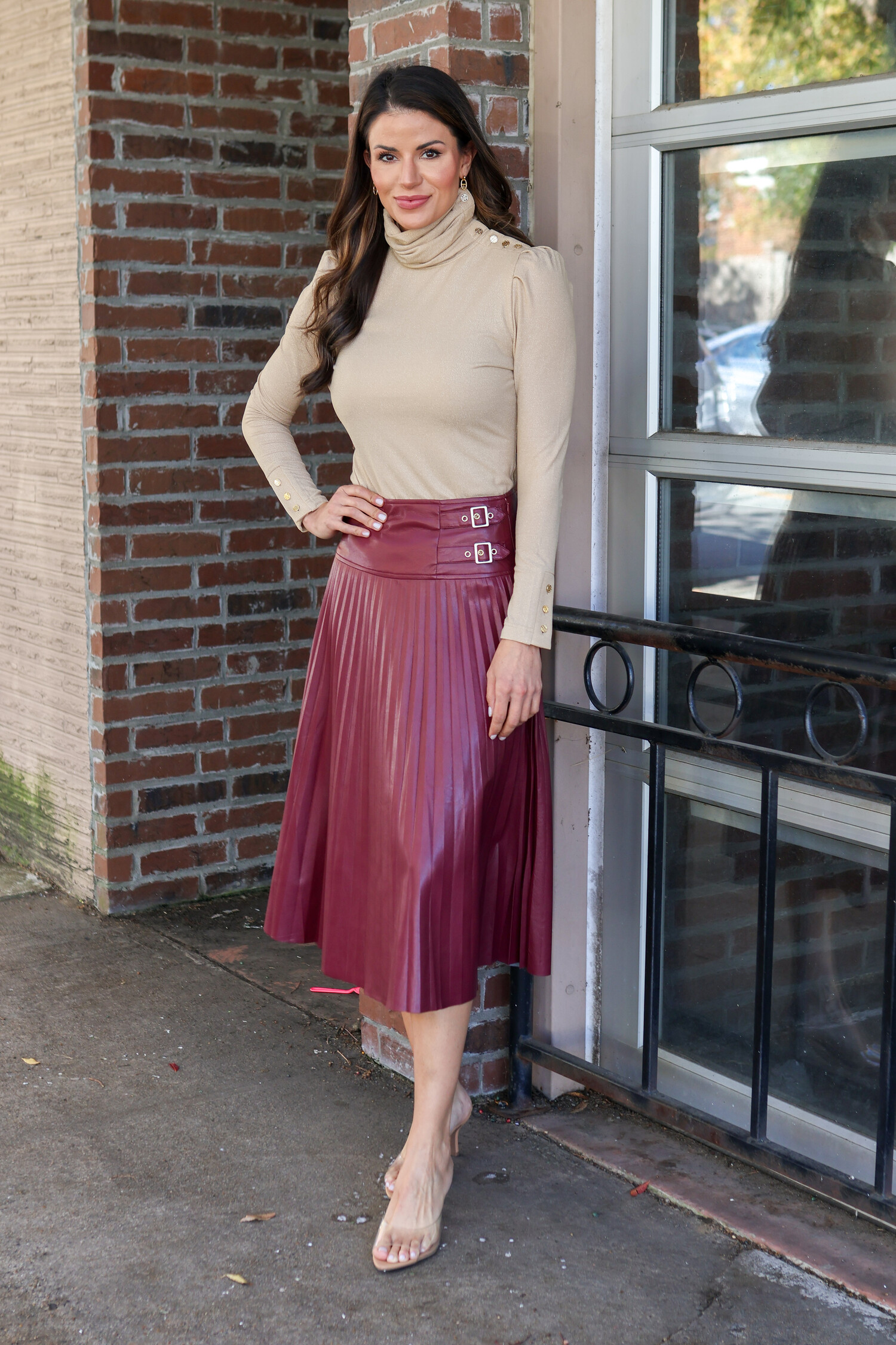 Hendrix Vegan Leather Skirt - Tulips in Little Rock