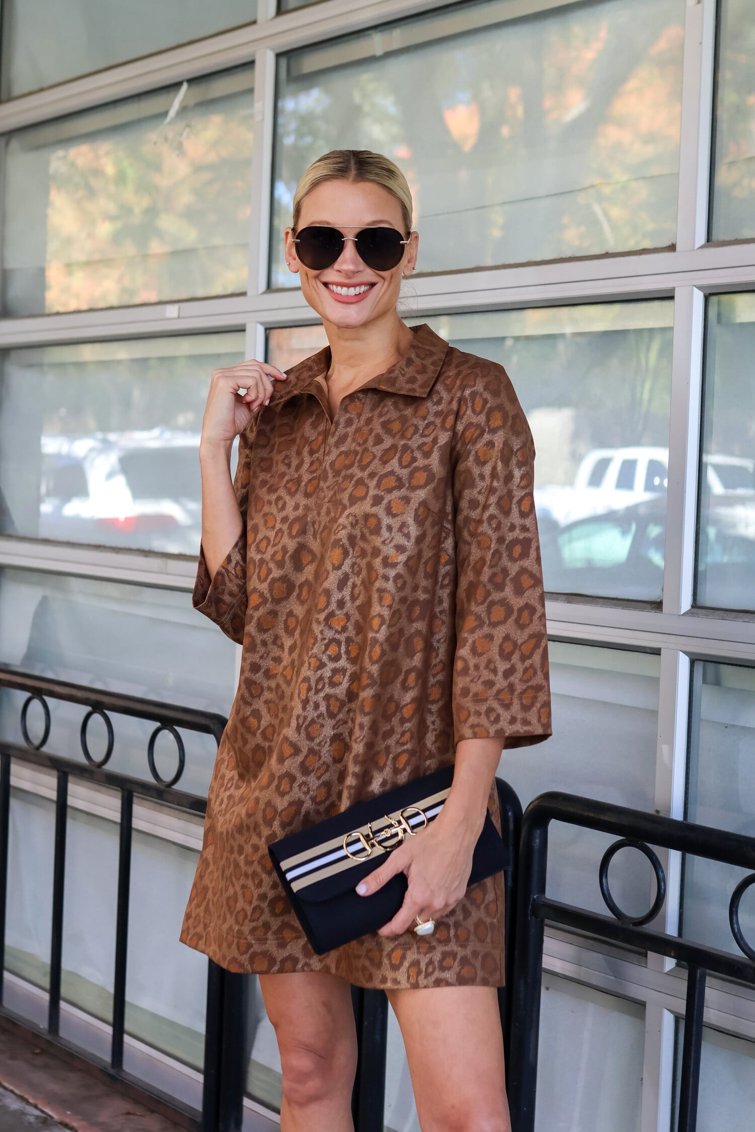 green emerald velvet dress Golden Leopard Metal Dress main image 1