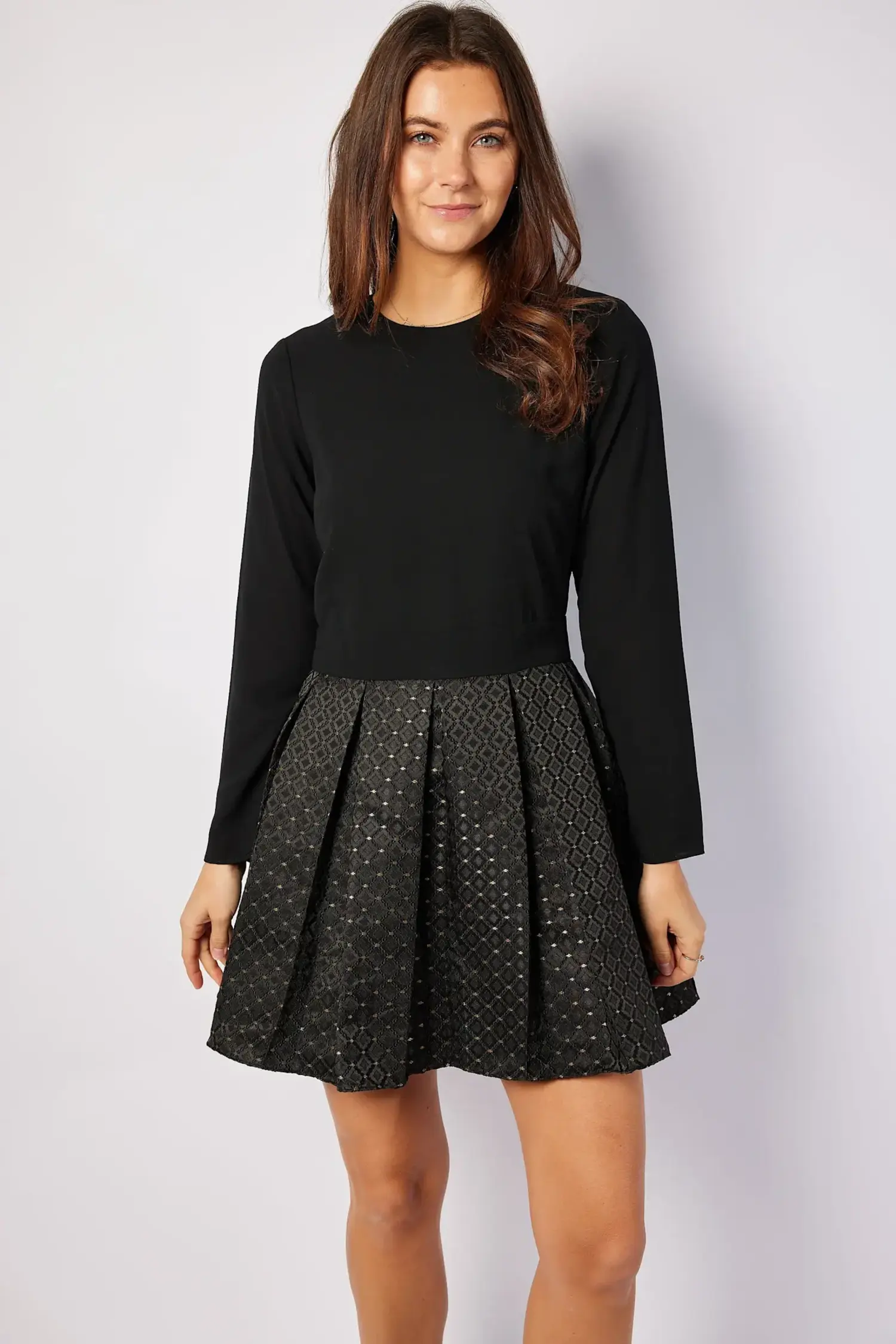 Jacquard Zip Back Dress - Tulips in Little Rock