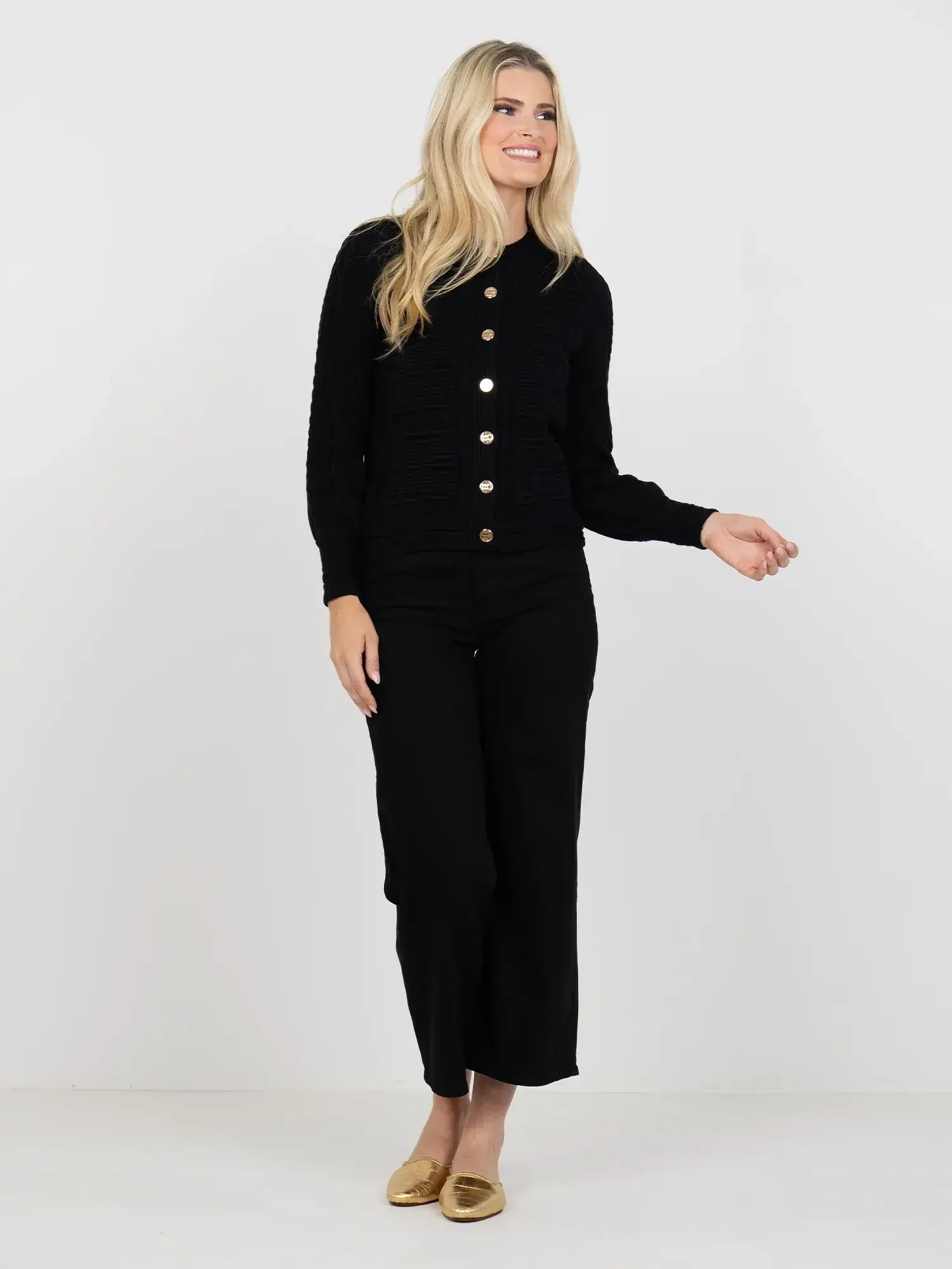 新品未着用MARNO Chloe knit tops black Chloe Cardigan Sweater - Tulips in Little Rock