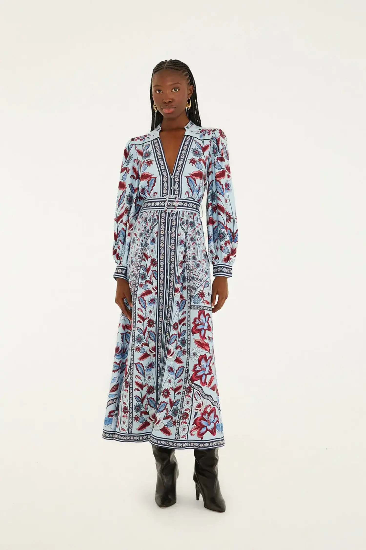 Marcelle Soft Maxi Dress - Tulips in Little Rock