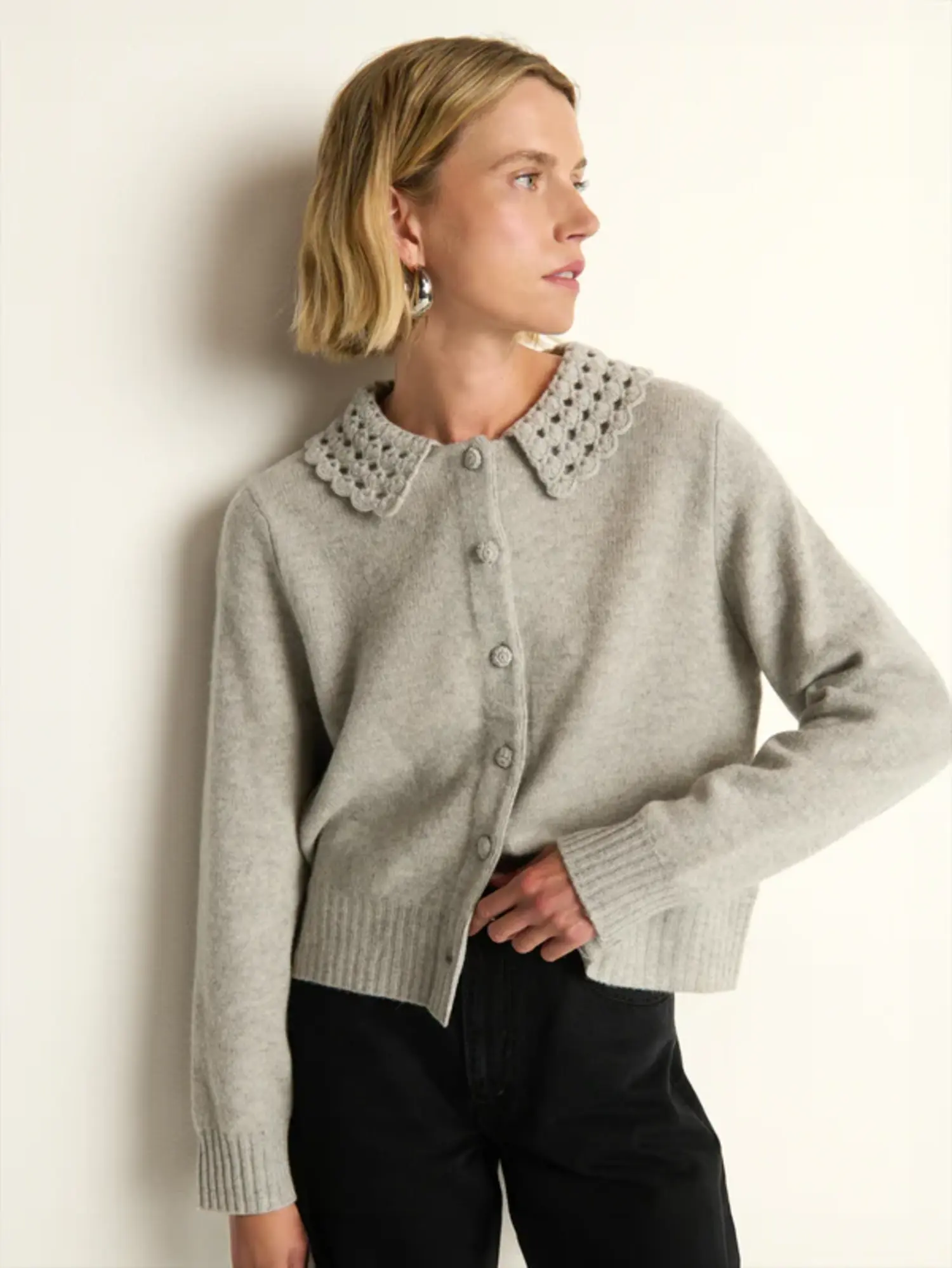 Addie Cardigan Sweater - Tulips in Little Rock