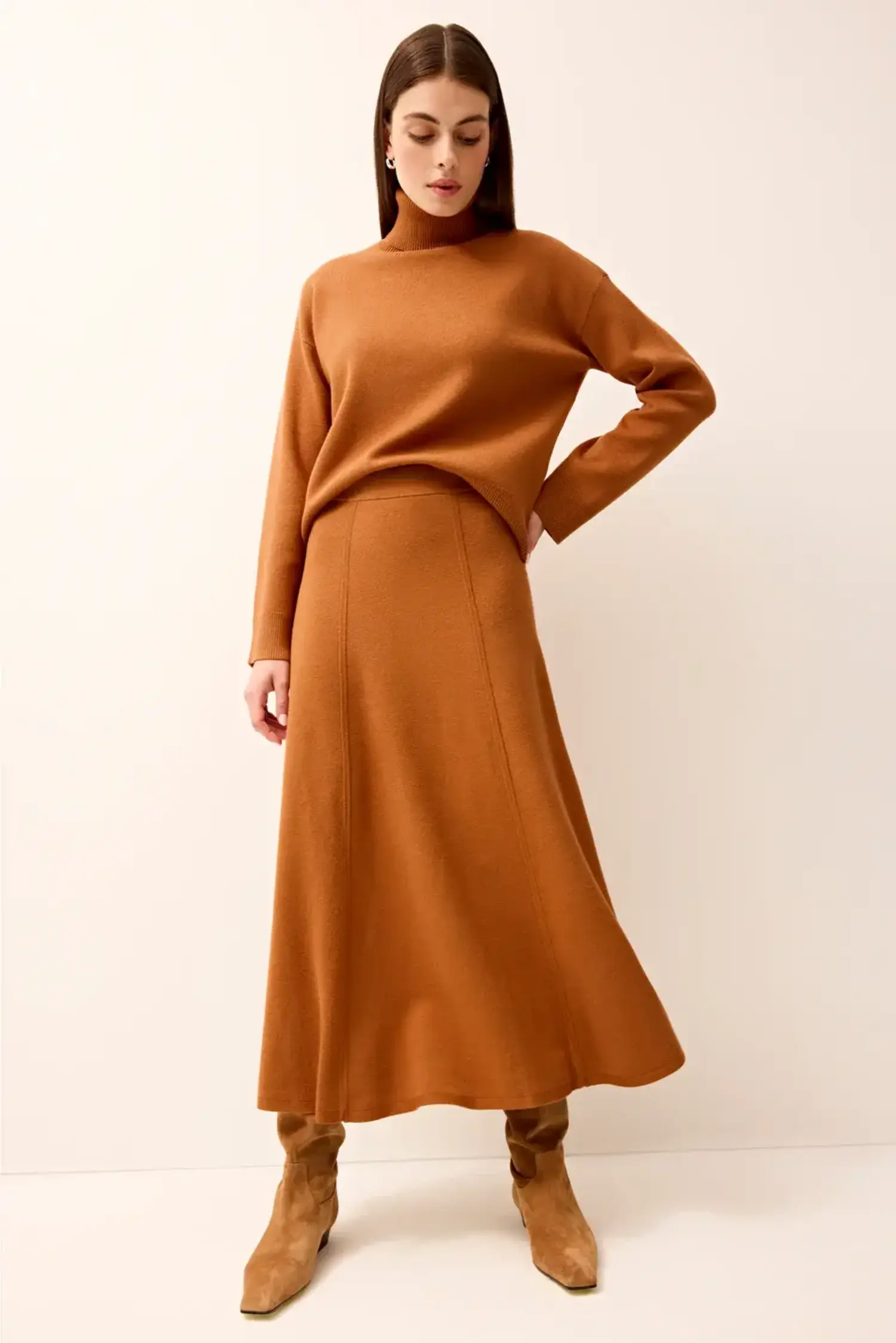ニット/セーター Mosaic Knit skirt juemi multicolored zellige knit skirt multicolor-orange | Molli