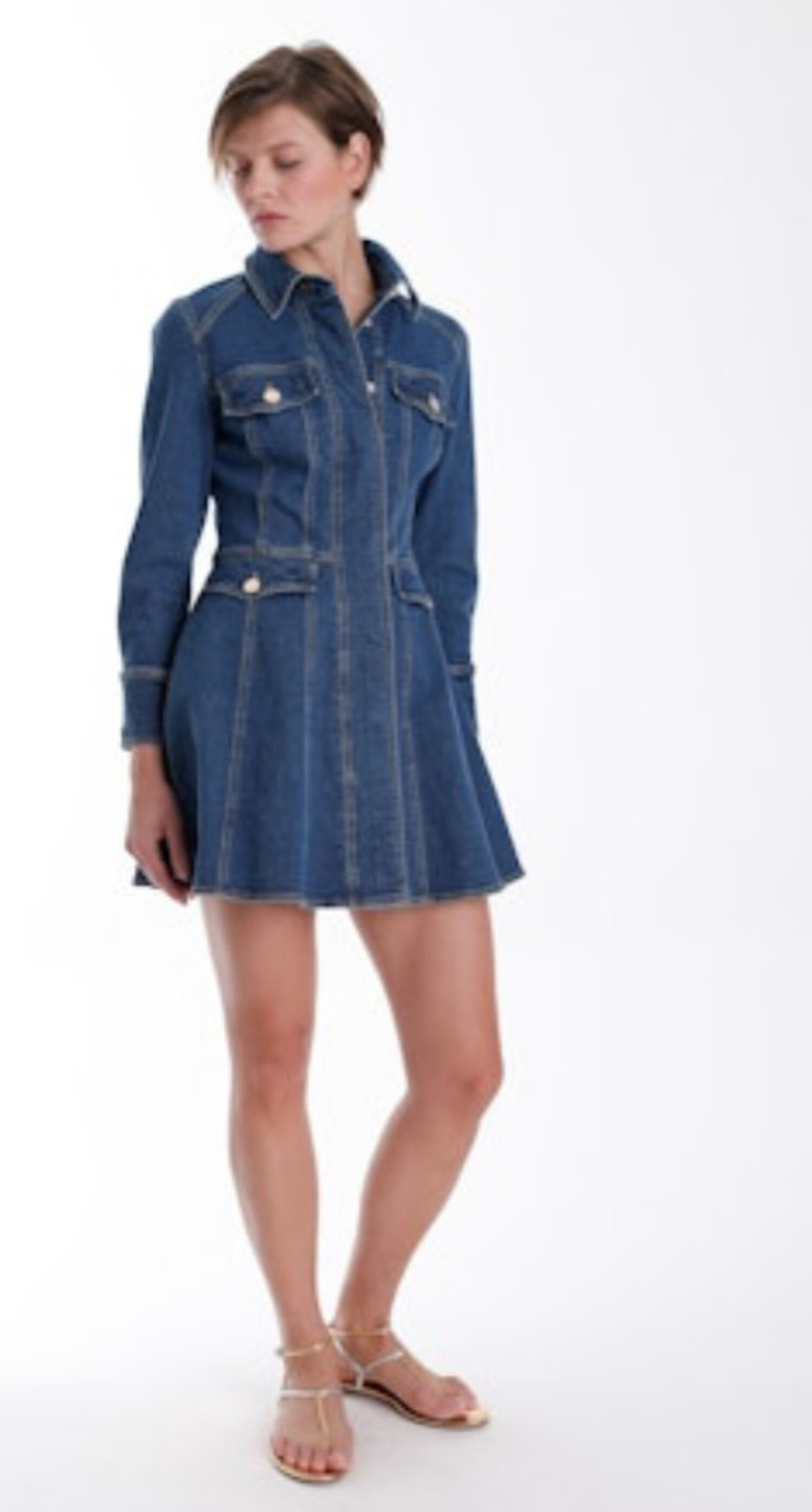 Karina Grimaldi Daniela Denim Dress - Tulips in Little Rock