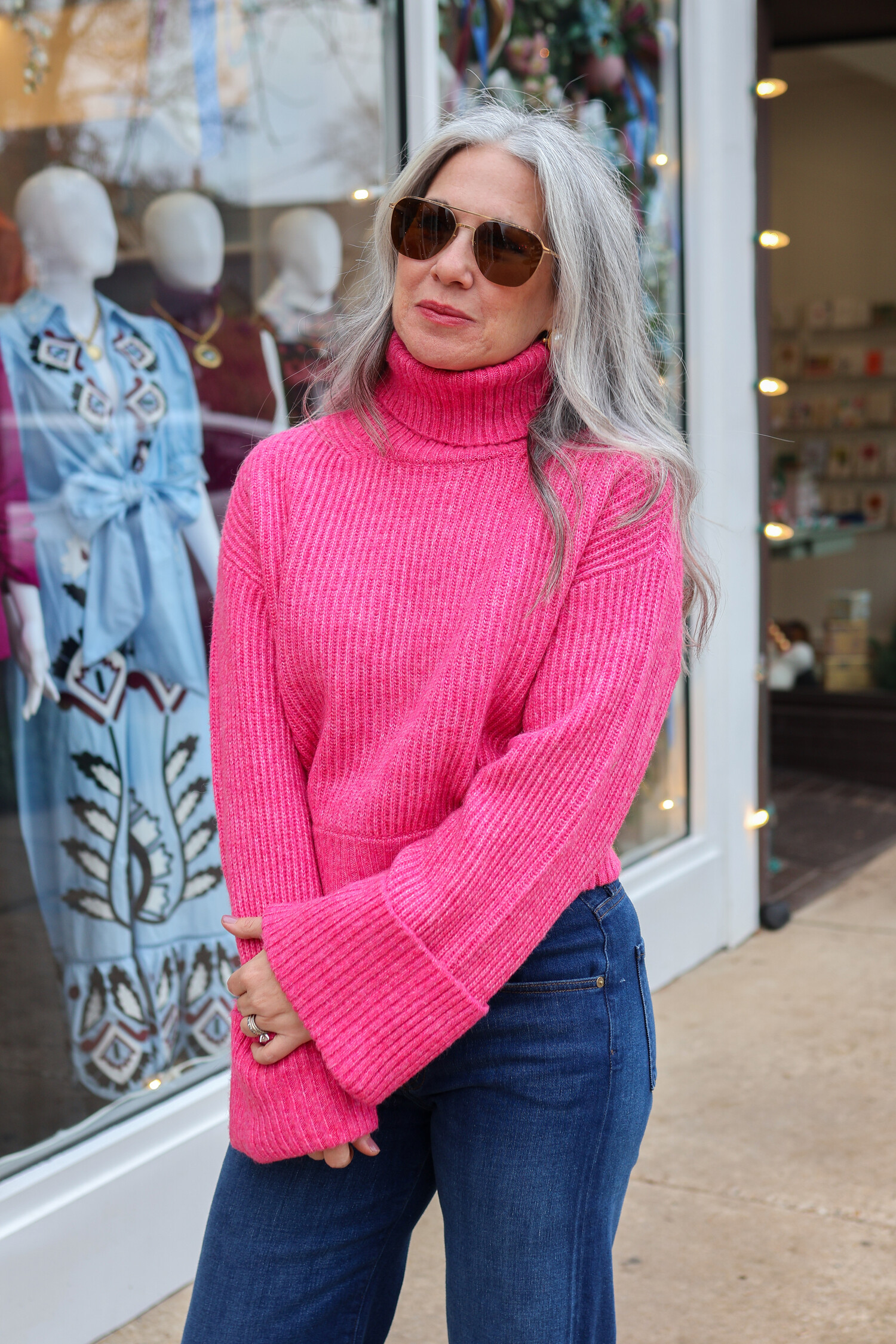 EC melodi ニット Adelade Sweater - Tulips in Little Rock