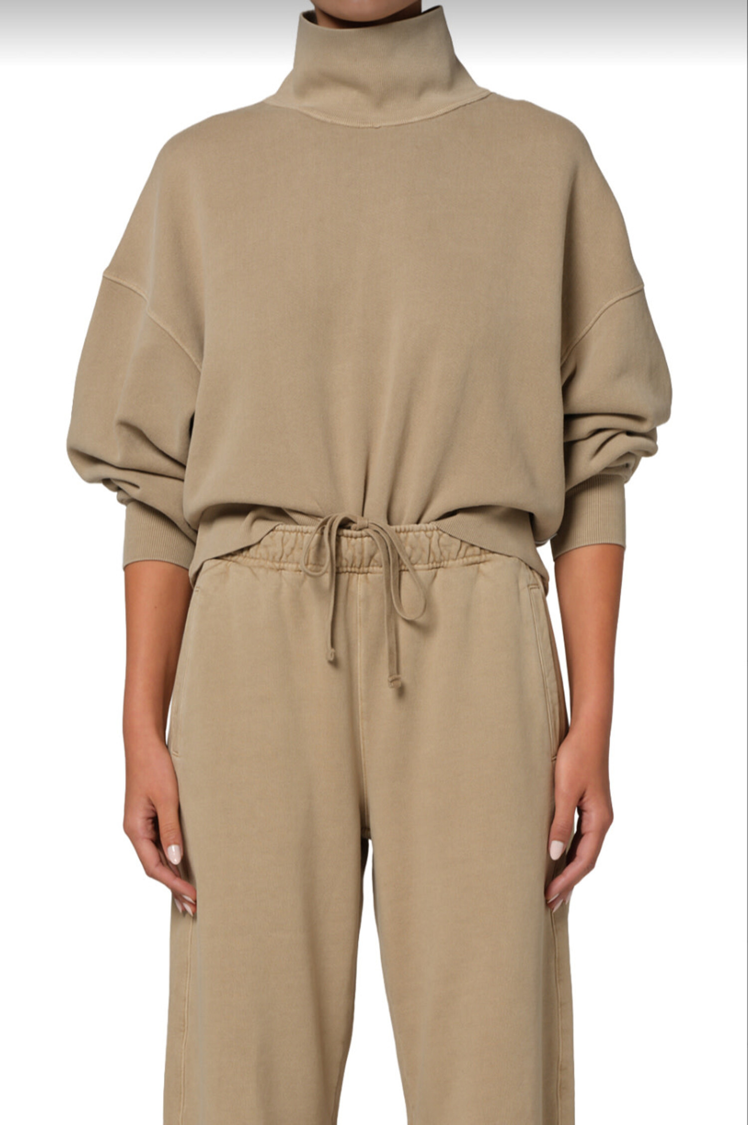 Jemma Turtleneck Sweatshirt - Tulips in Little Rock
