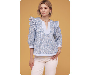 Marcy Blouse - Tulips in Little Rock