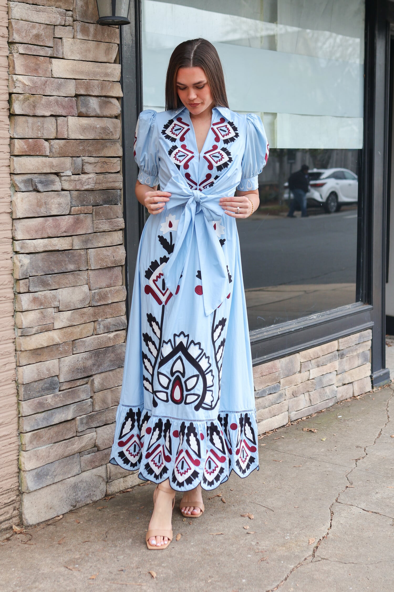 chinese dress ladies Jasmine Maxi Dress - Sea Mist