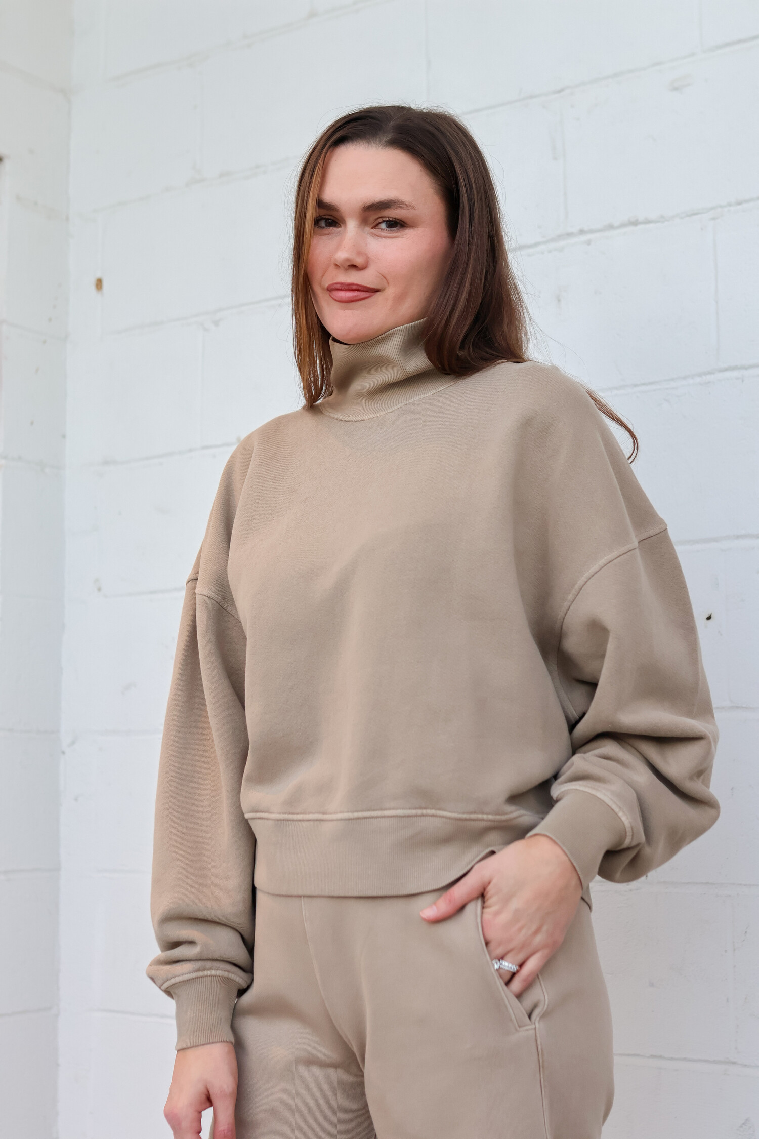 Jemma Turtleneck Sweatshirt - Tulips in Little Rock