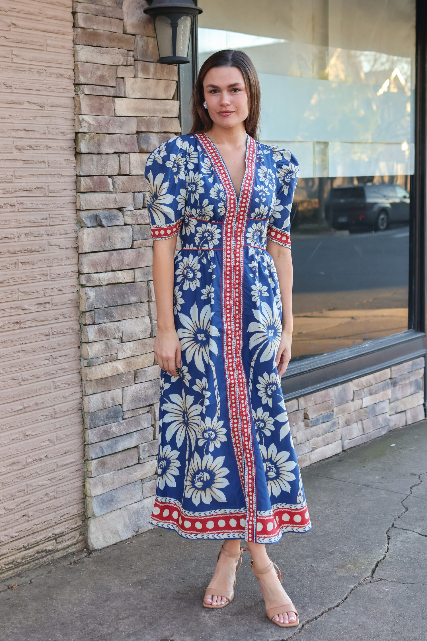 Luna Maxi Dress - Tulips in Little Rock