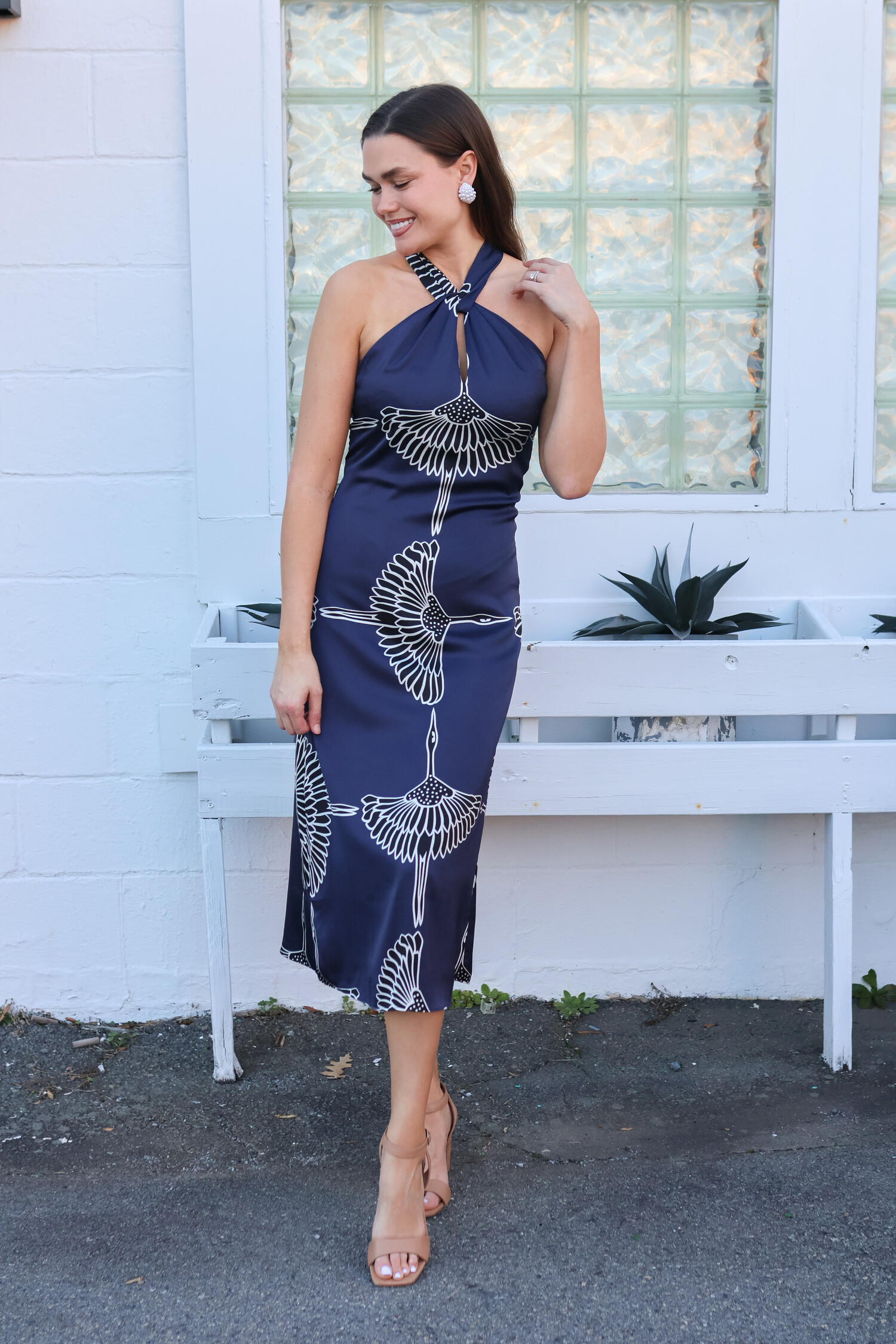 celianna plunging neckline midi dress Celianna Plunging Neckline Midi Dress VICI