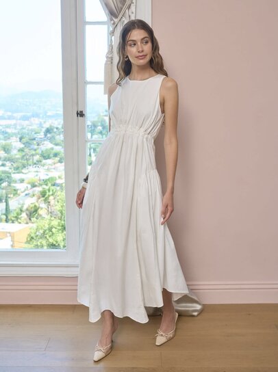 green emerald velvet dress Elegant White Diana Midi Dress | Lady Black Tie