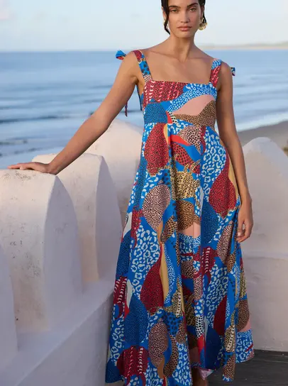 oliphant dress Harper Dress in Sconset Blue
