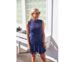 fancy royal blue dresses Sleeveless Mini Empire Dress in Larimer | L main image 0
