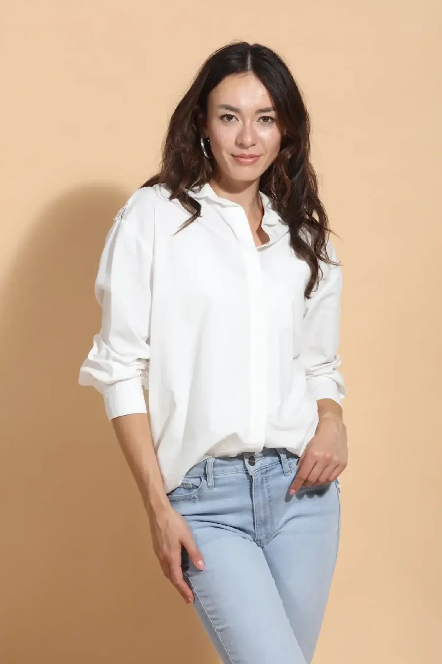 Lace Back Blouse - Tulips in Little Rock