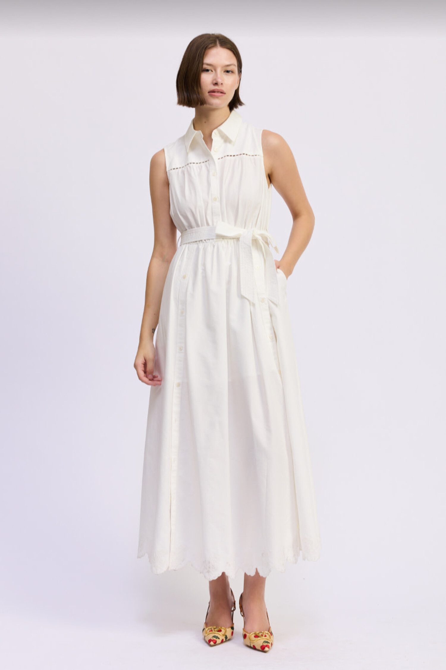 Brittany Shirt Dress - Tulips in Little Rock