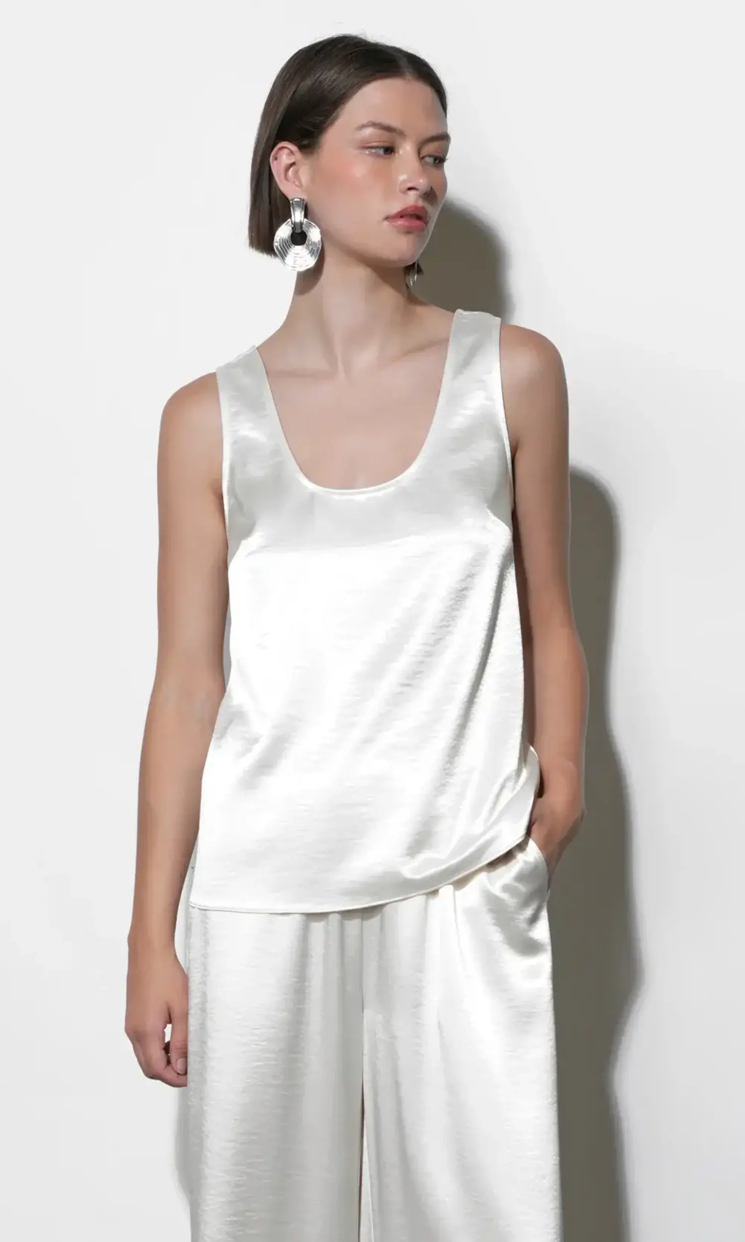 sachin and babi light blue dress Ariana Pleated Neck Mini Dress / Ivory | Meshki