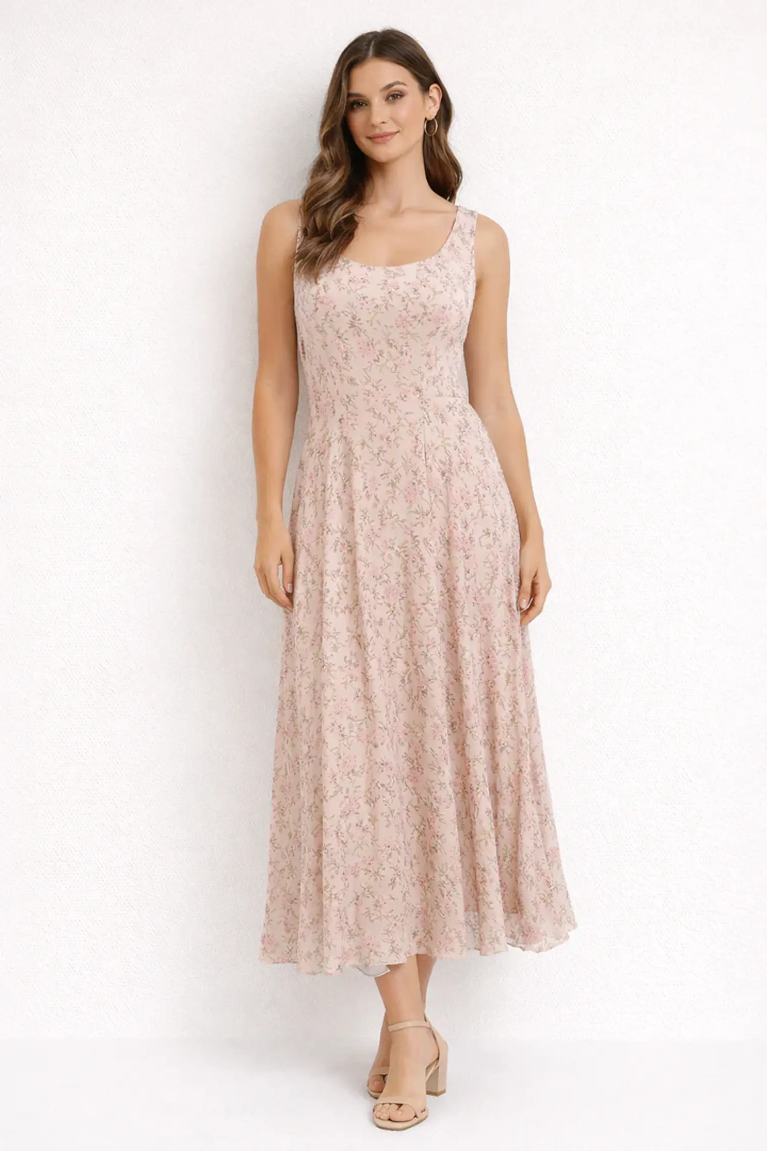 Skyla Midi Dress - Tulips in Little Rock