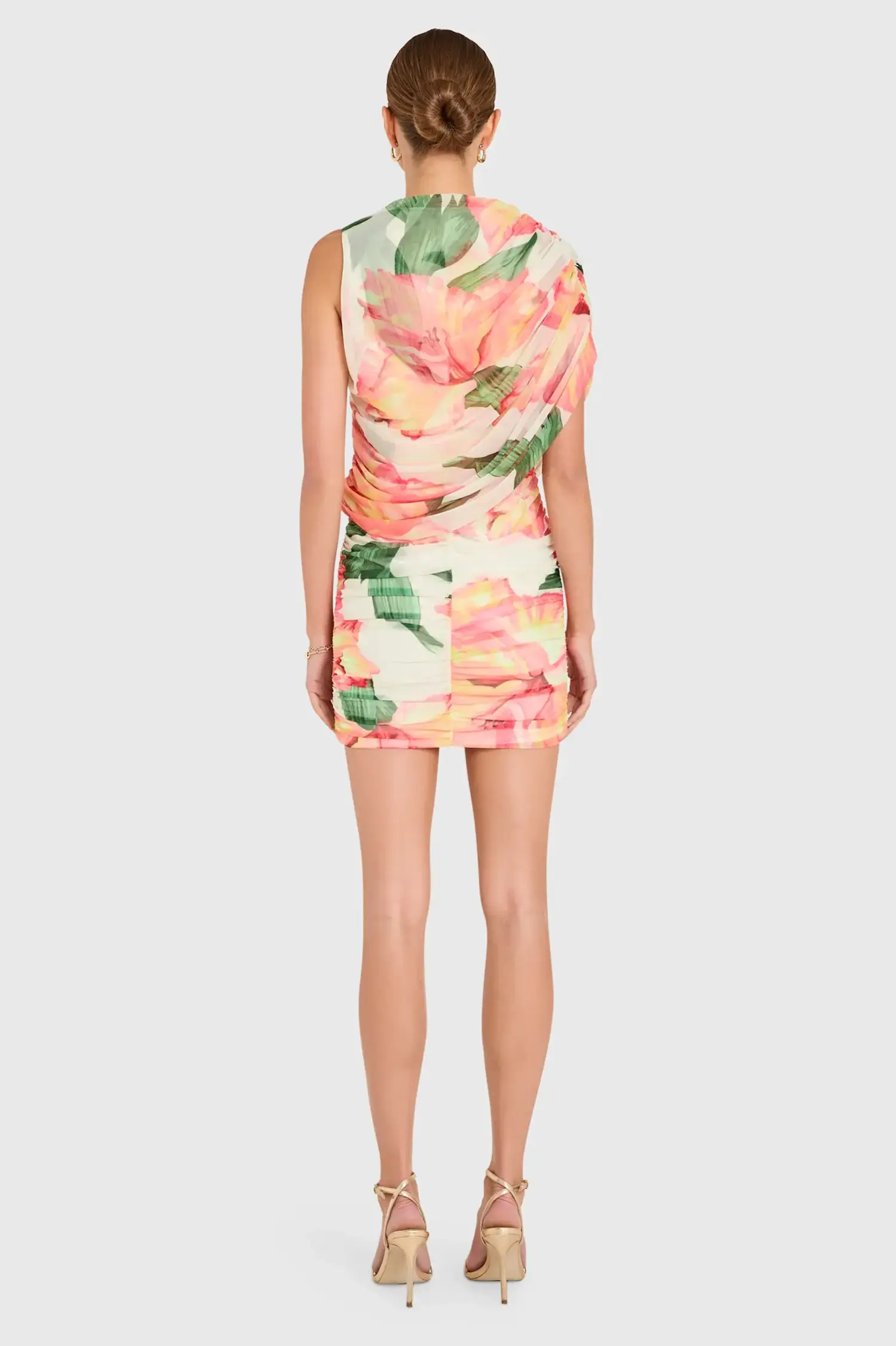 strapless open back dress Veni Infantino Embellished Dress & Cape, Dusty Rose Pink main image 1