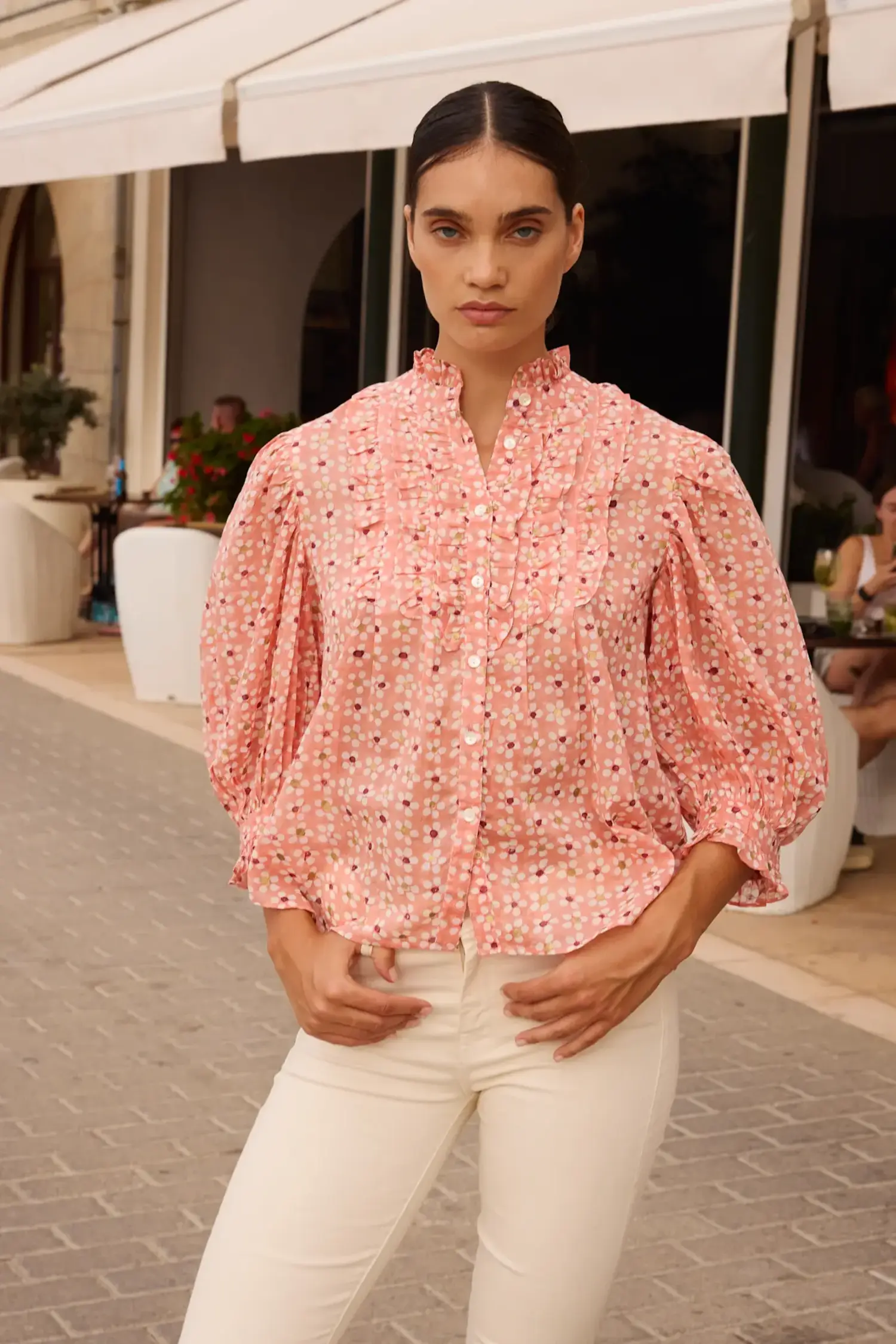 トップス Fleur frill knit tops Aster Ruffle Top - Tulips in Little Rock