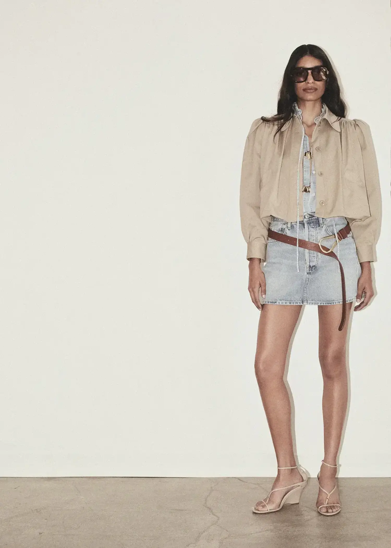 Everly Shirred Crop Jacket - Tulips in Little Rock
