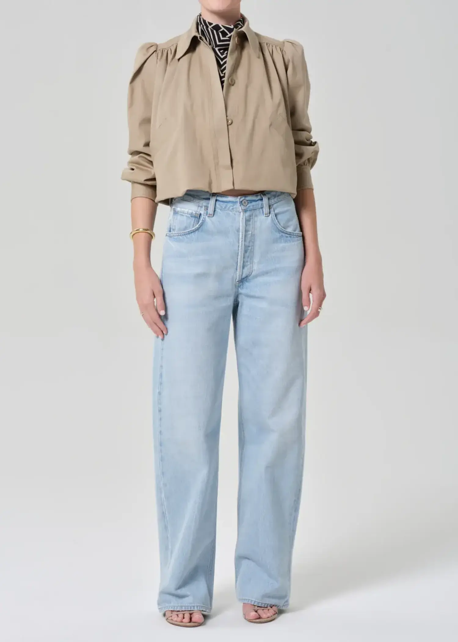 Everly Shirred Crop Jacket - Tulips in Little Rock