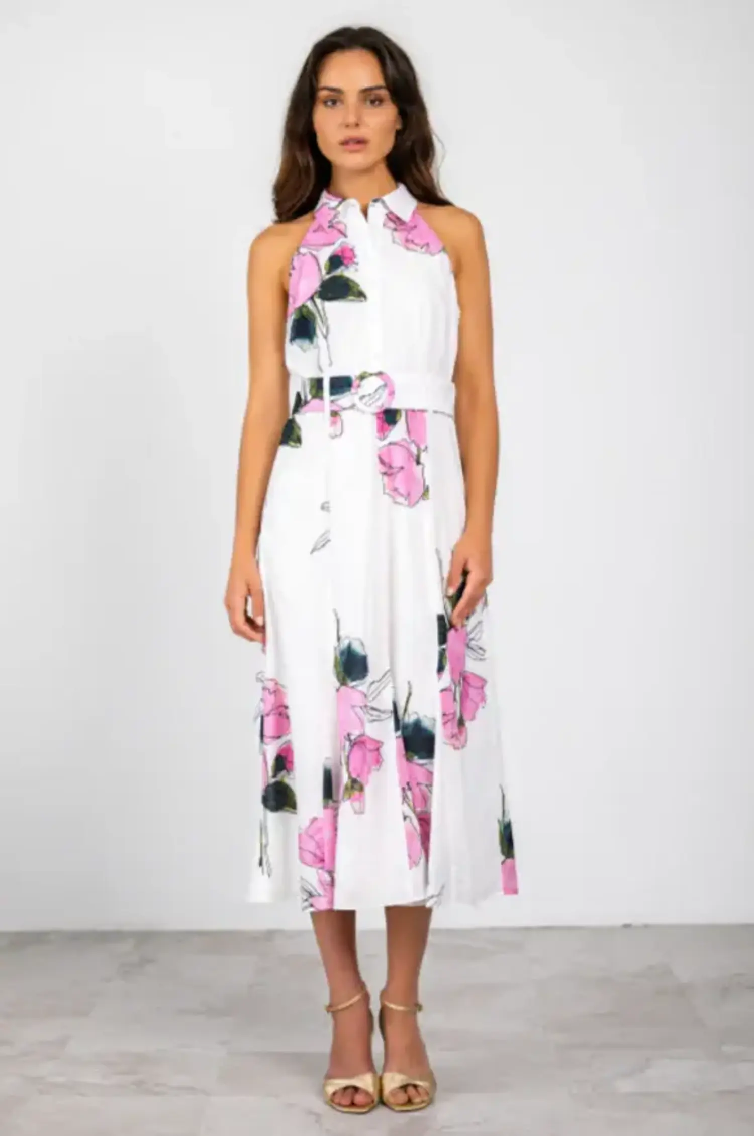 Lavender Brown Jolene Midi Dress