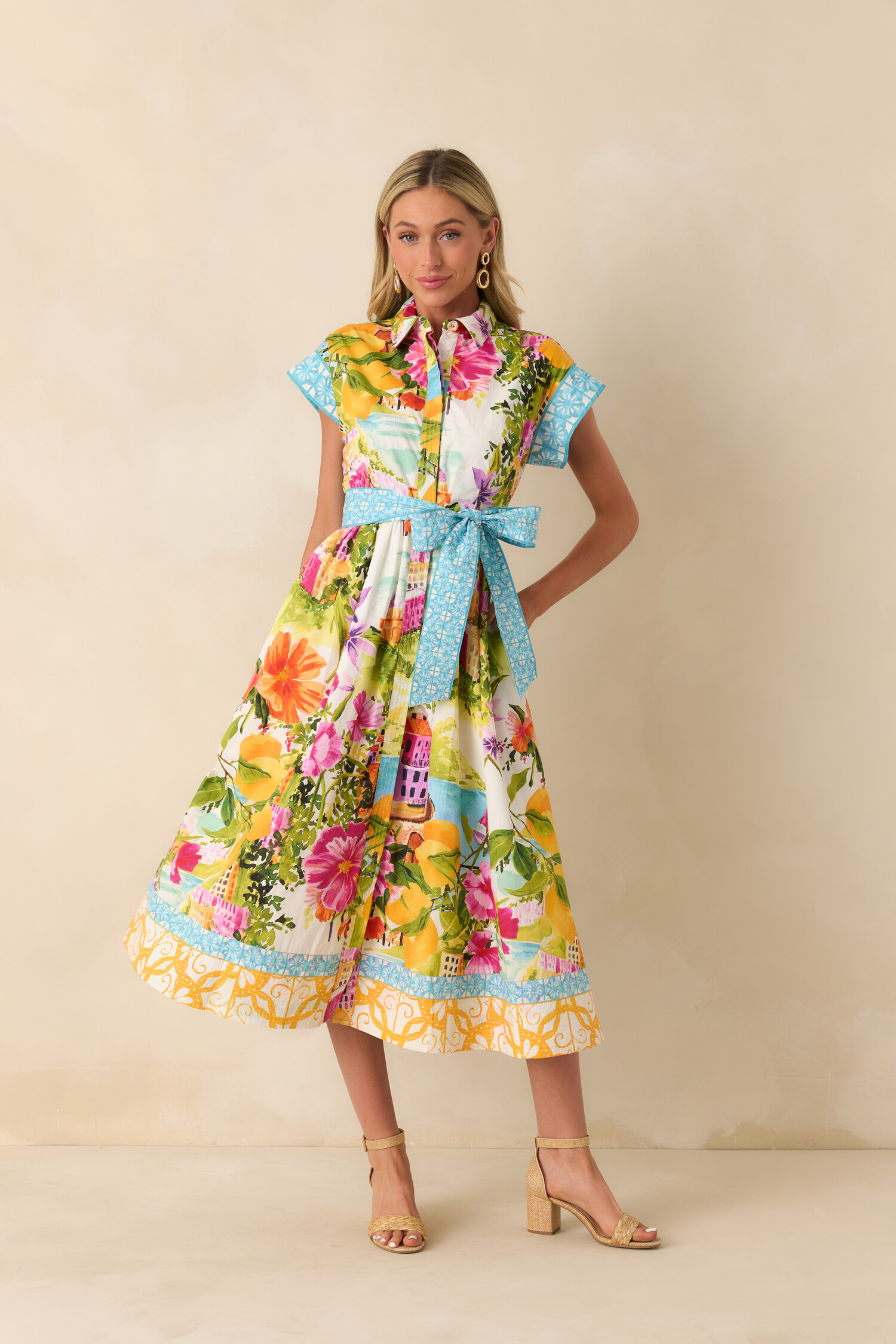 Savannah Midi Dress - Tulips in Little Rock