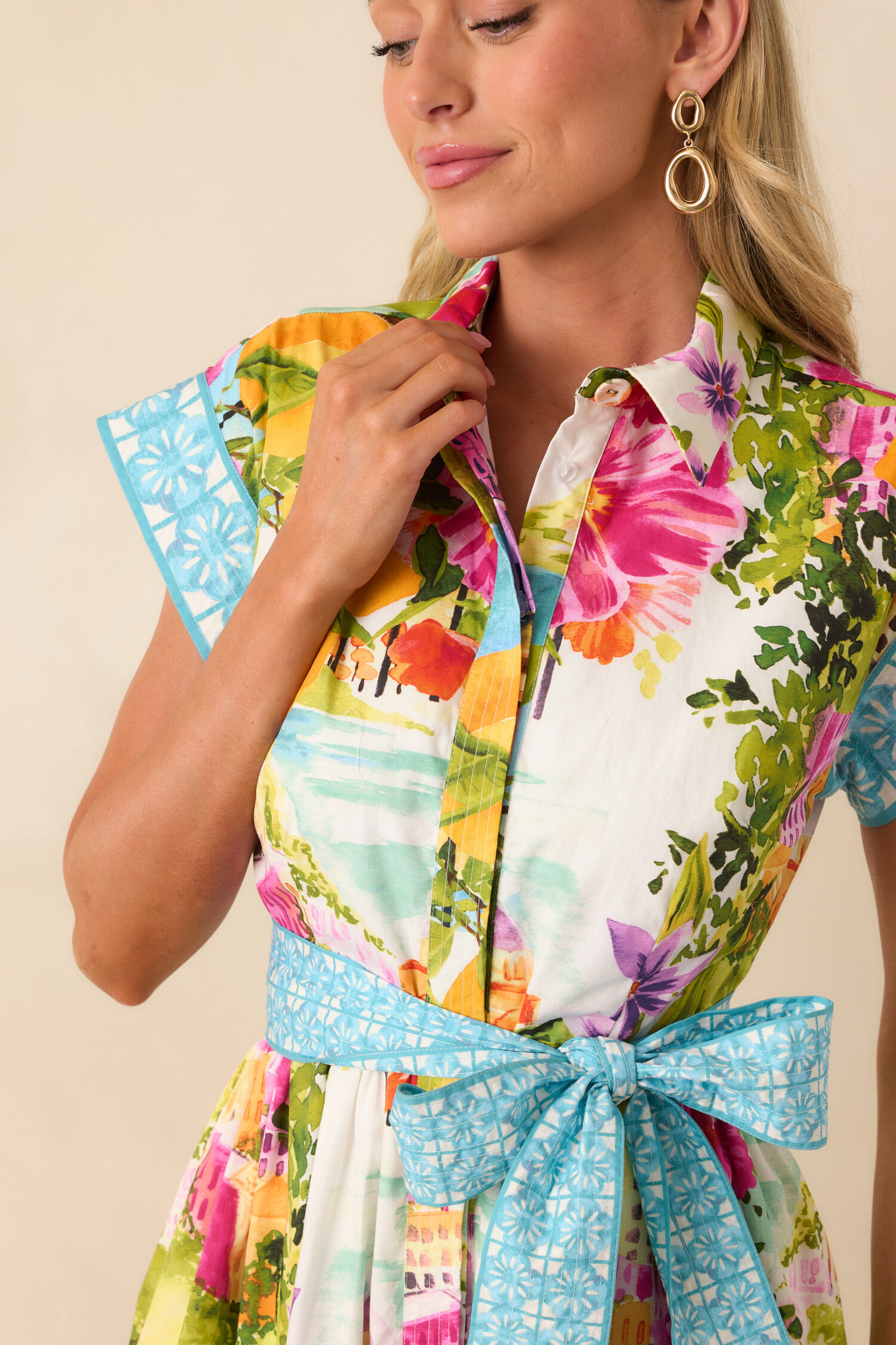 Savannah Midi Dress - Tulips in Little Rock