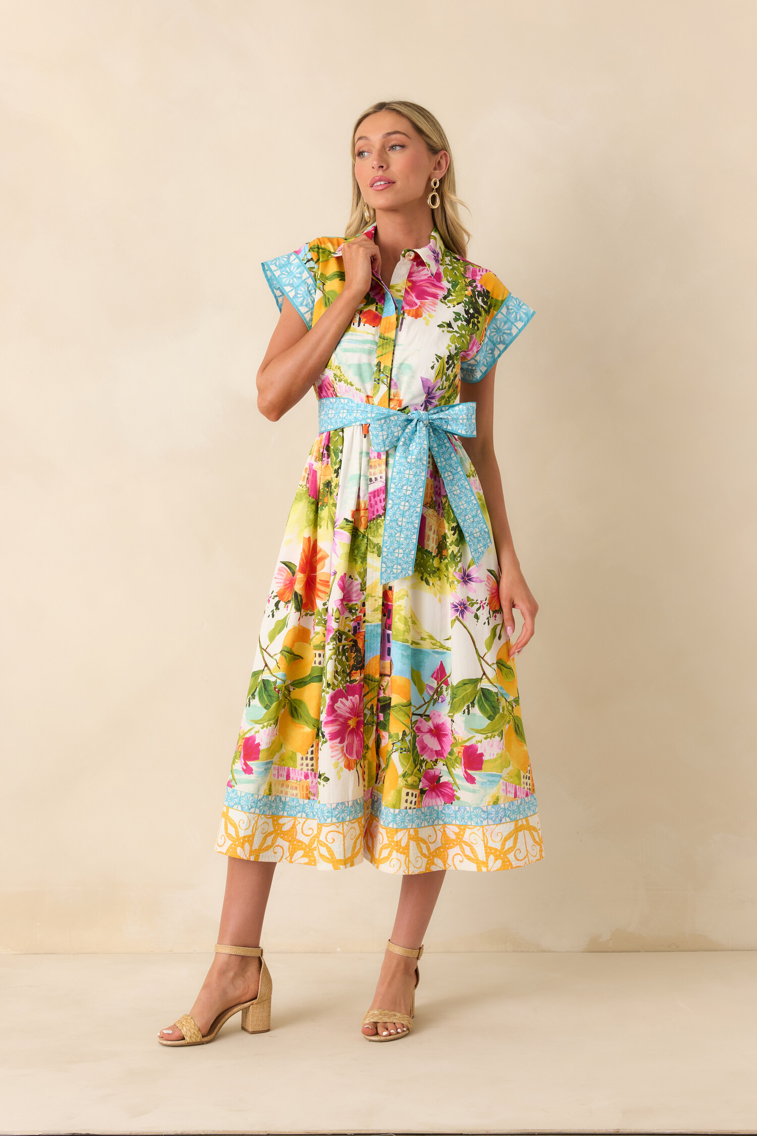 Savannah Midi Dress - Tulips in Little Rock