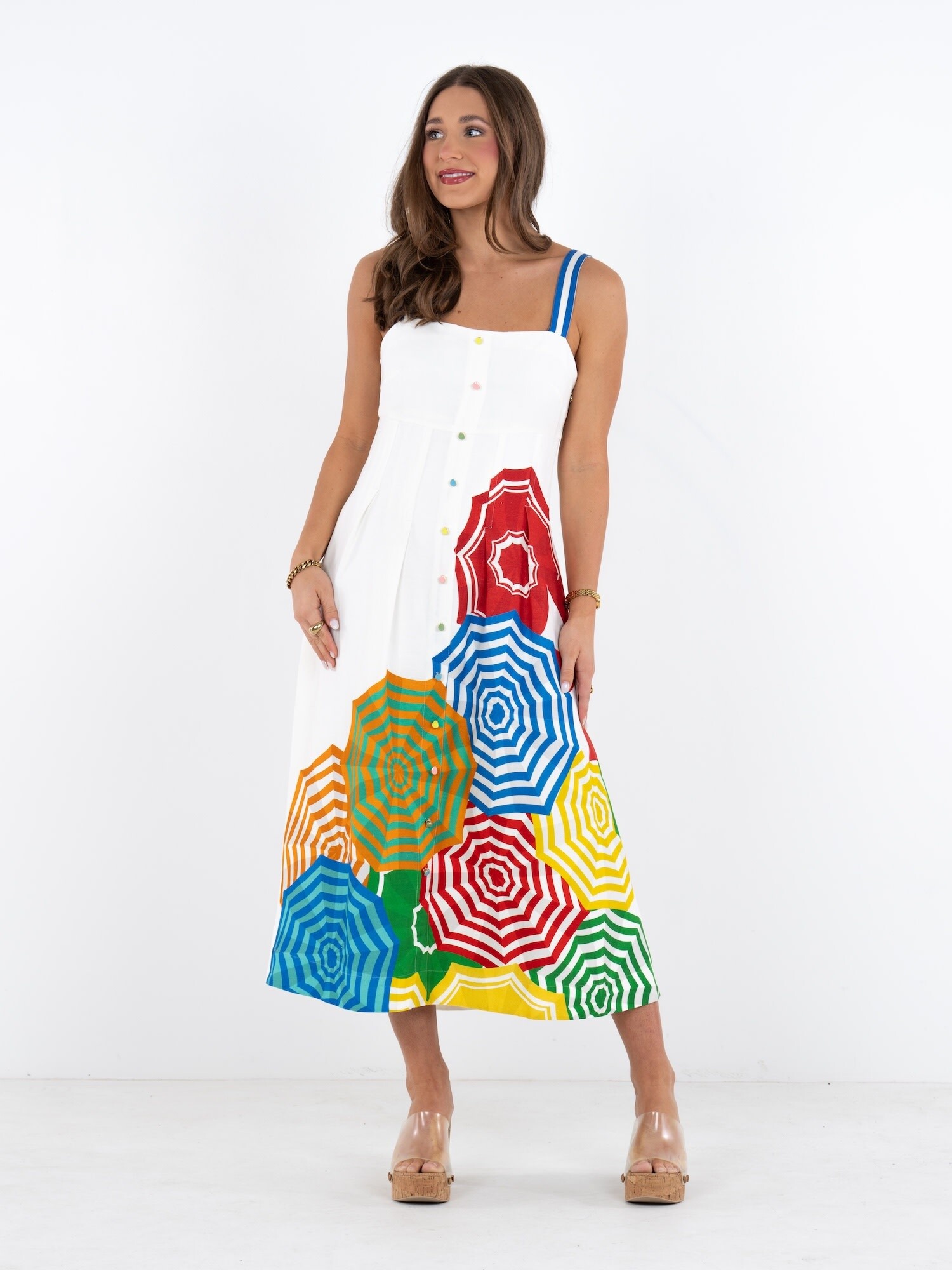 Constance Midi Dress - Tulips in Little Rock