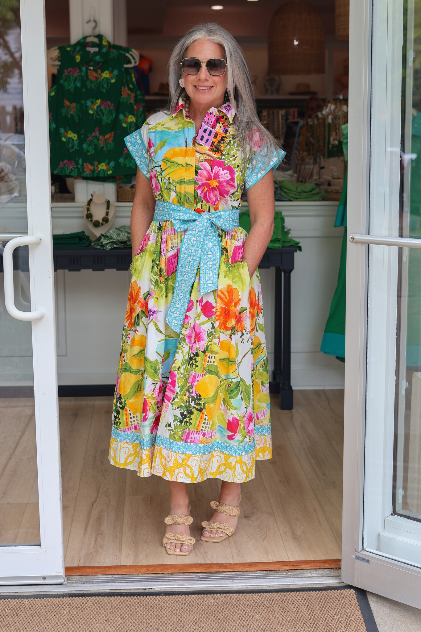 Savannah Midi Dress - Tulips in Little Rock
