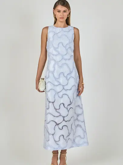 fitted lace wedding dress Maggy London Women's Side Draped Midi Dress