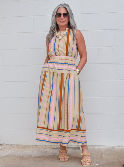 sachin and babi light blue dress THML Blue Printed Flutter Sleeve Midi Dress at Maria Vincent Boutique