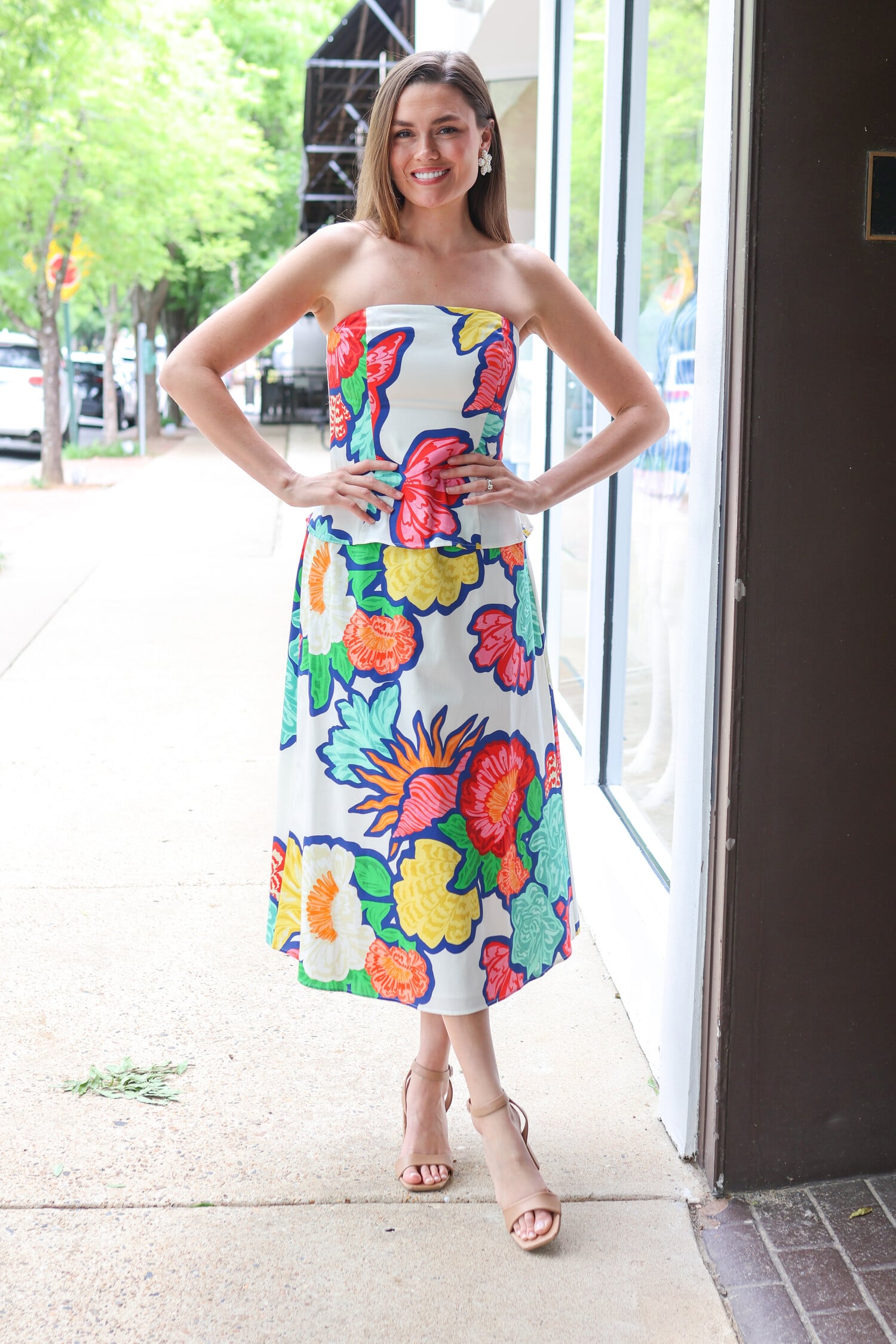 Brooks Dress - Tulips in Little Rock
